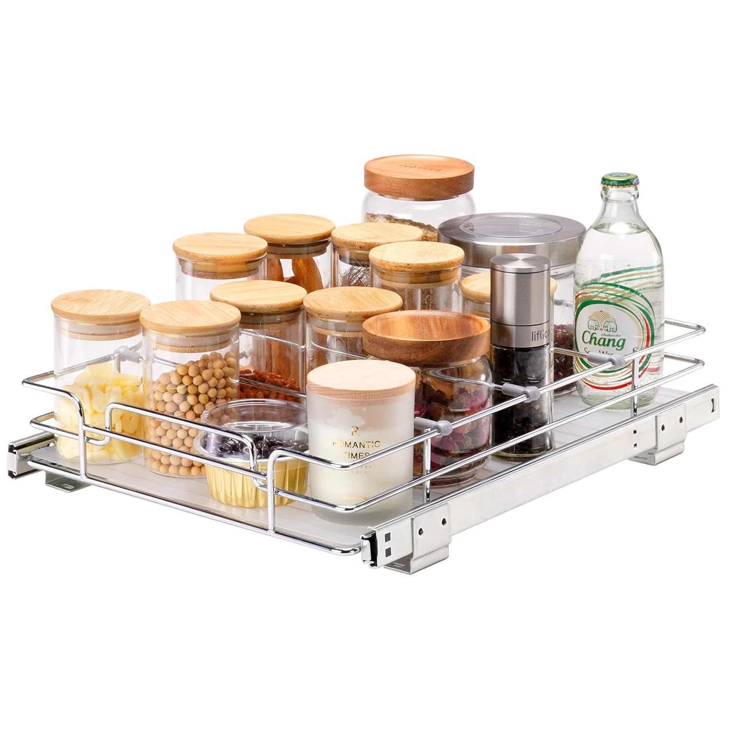 Chrome-Plated Steel Pull Out Cabinet Organizer, 12" x 17"