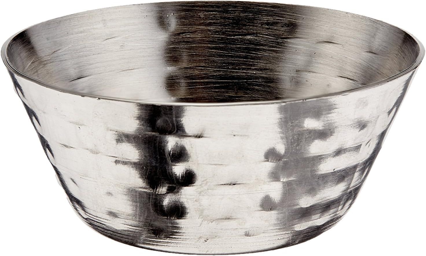 Hammered Silver Stainless Steel Round Sauce Cup, 1.5 oz