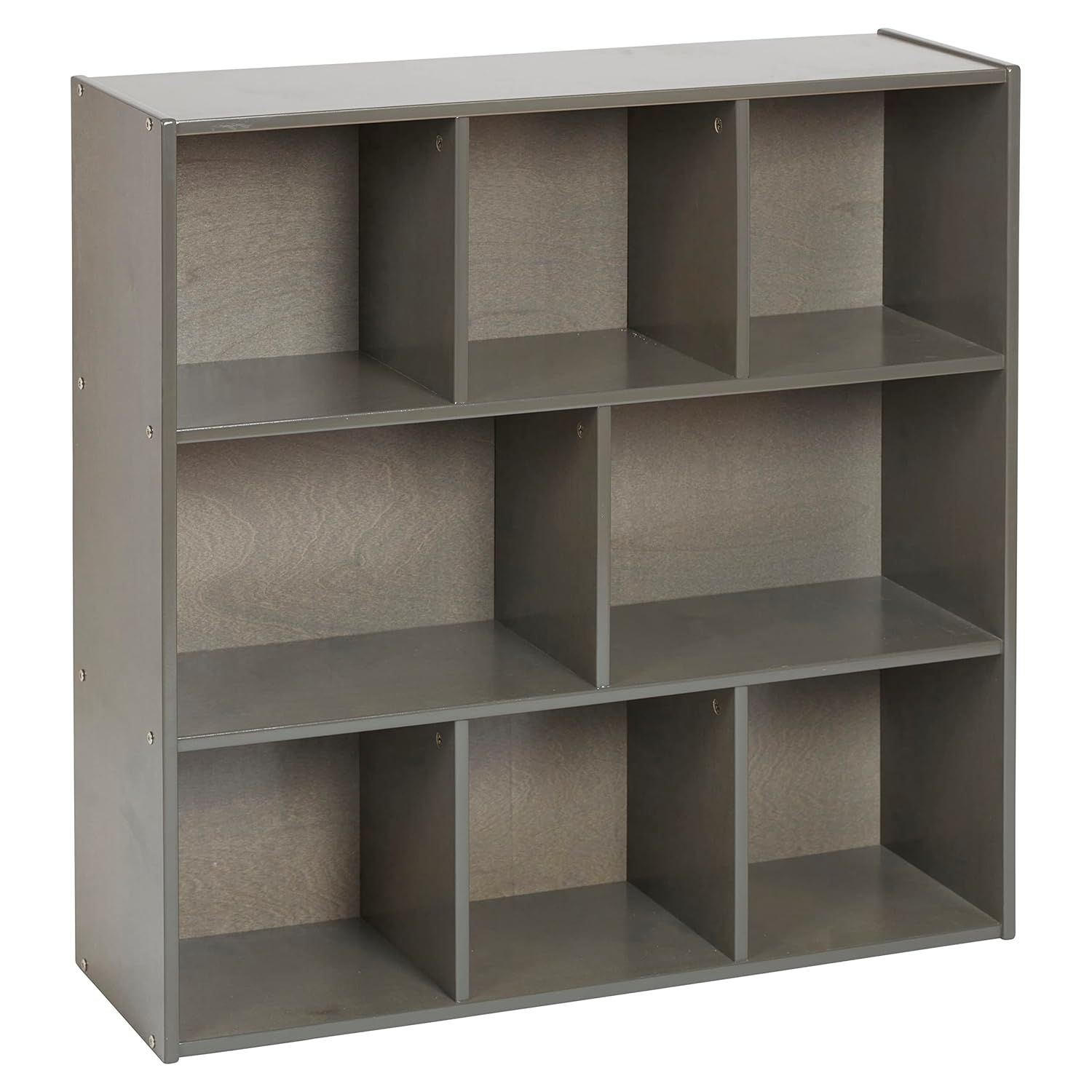 Grey Wash 8-Compartment Kids Storage Cabinet