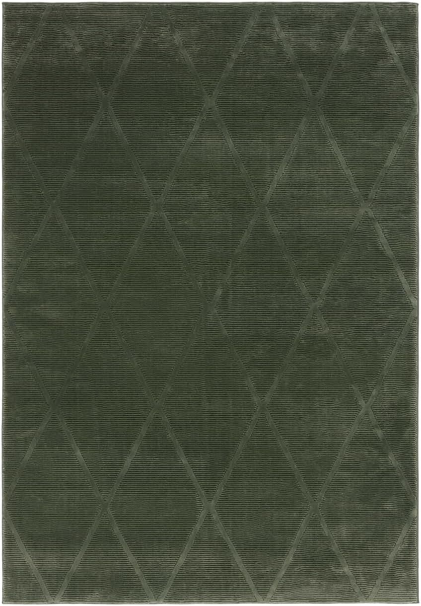 SAFAVIEH Revive Collection Area Rug - 5'3" x 7'7", Green, Trellis Design, Non-Shedding & Easy Care, Ideal for High Traffic Areas in Living Room, Bedroom (REV104Y)