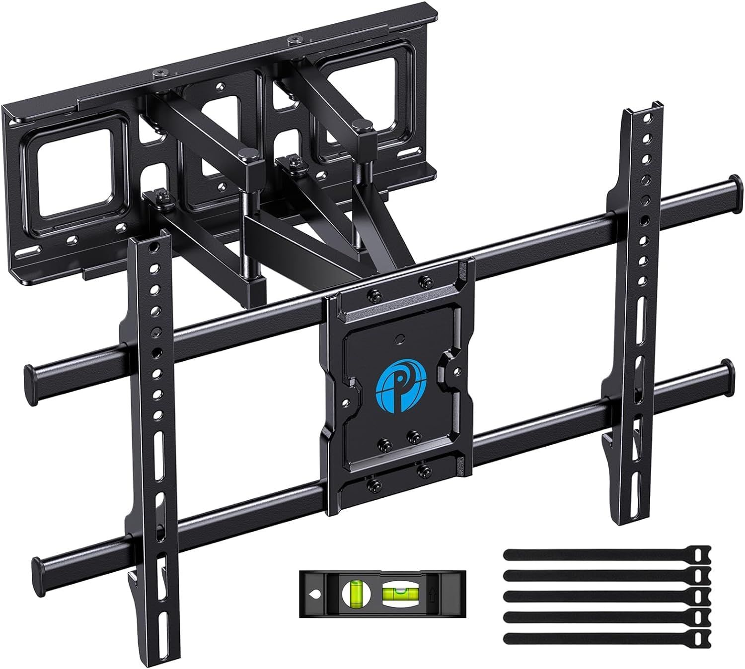 Black Steel Full Motion TV Wall Mount for 37-75 Inch TVs