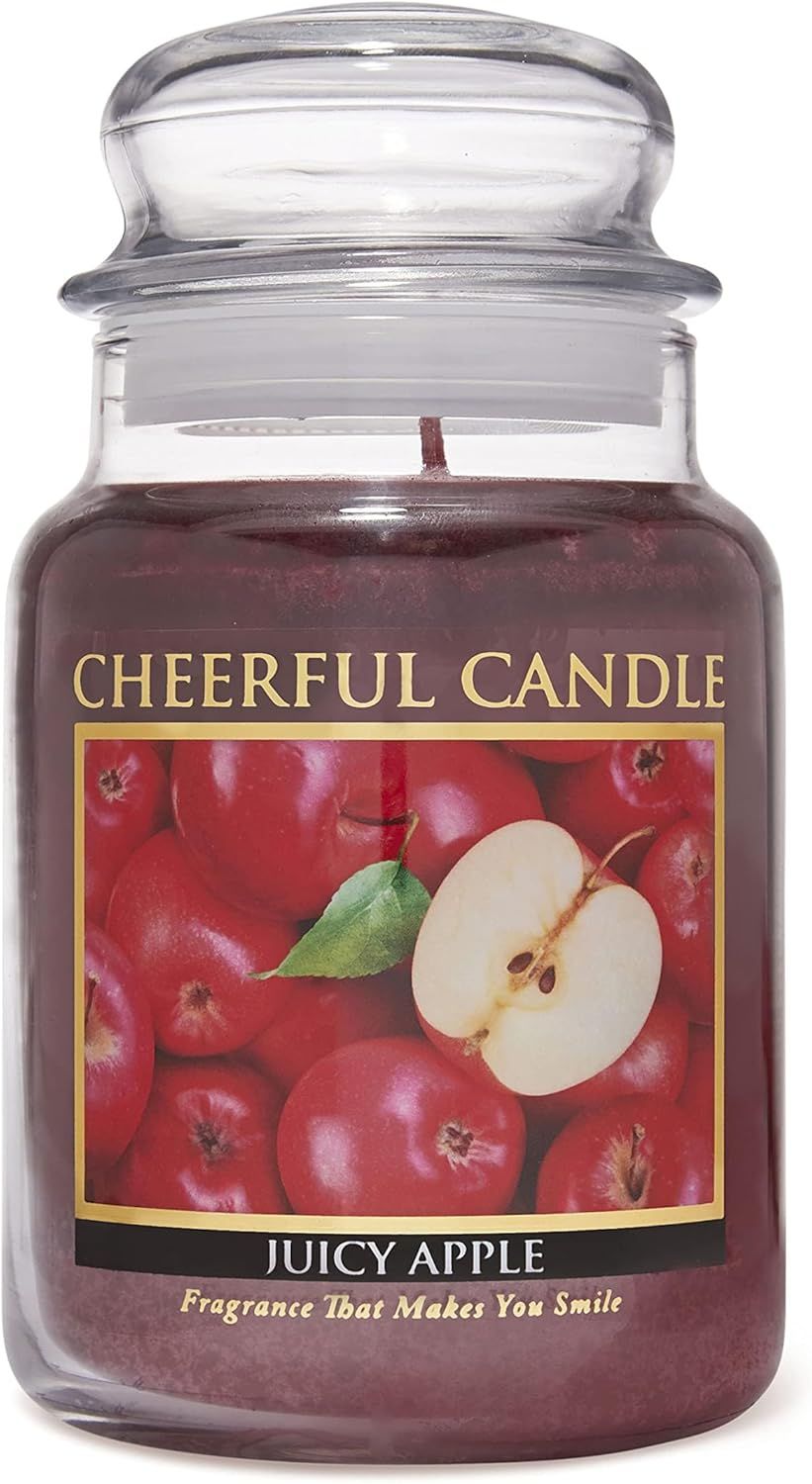 Juicy Apple Scented 24 oz Glass Jar Candle with Lid