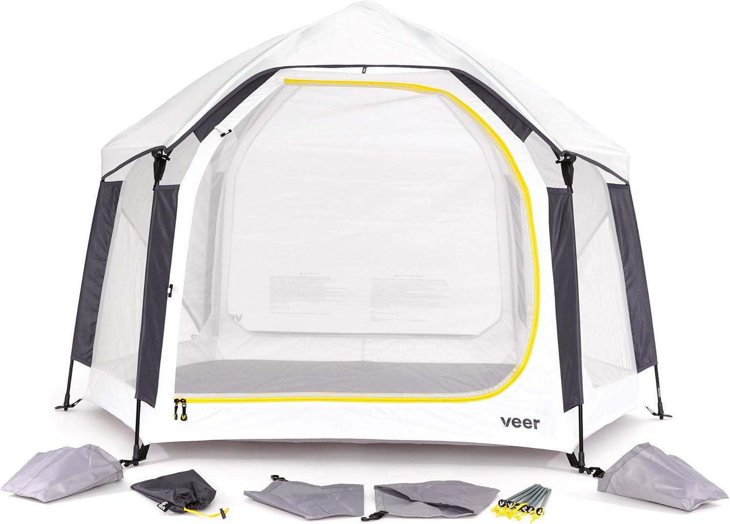 White Portable Pop-Up Play Yard with Carry Bag