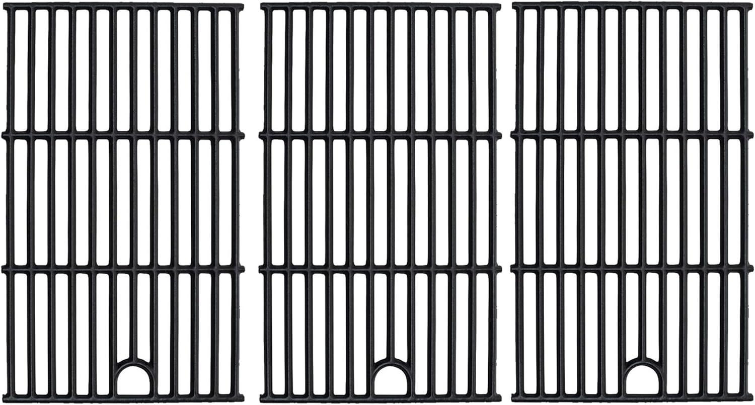 Matte Black Cast Iron Grill Grates for Char-Broil 6 Burner