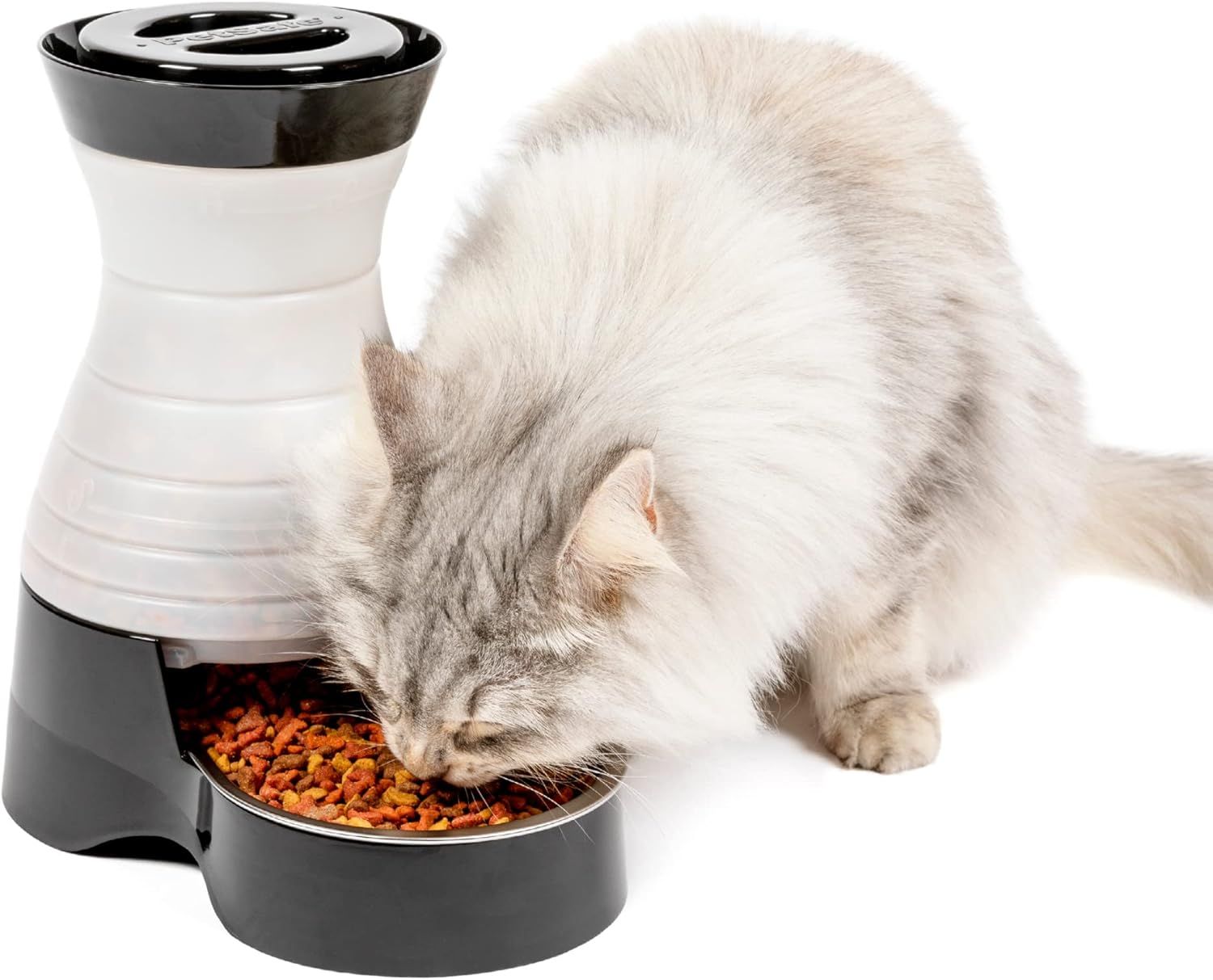 Small Automatic Stainless Steel Pet Feeder with Removable Bowl