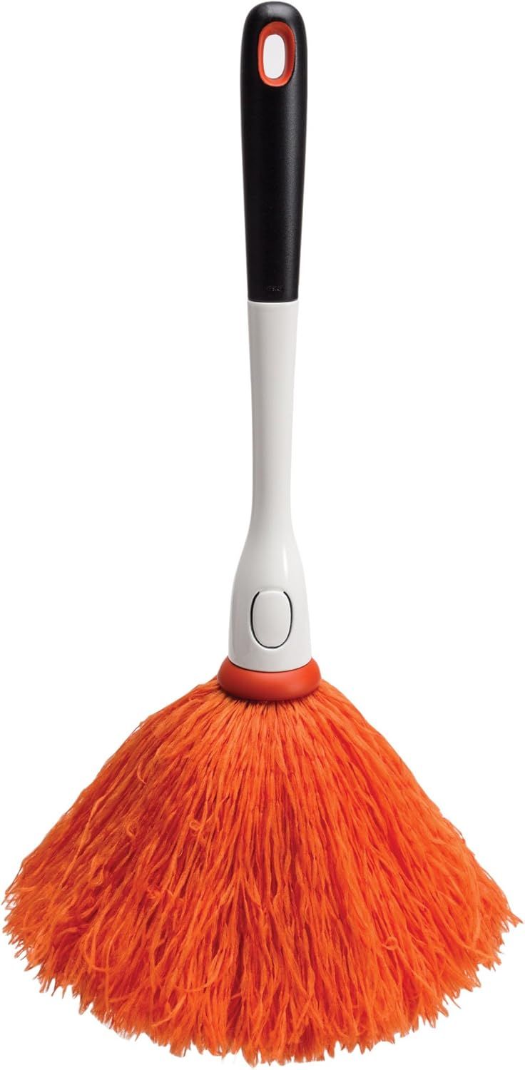 Soft Handle Orange Microfiber Delicate Duster