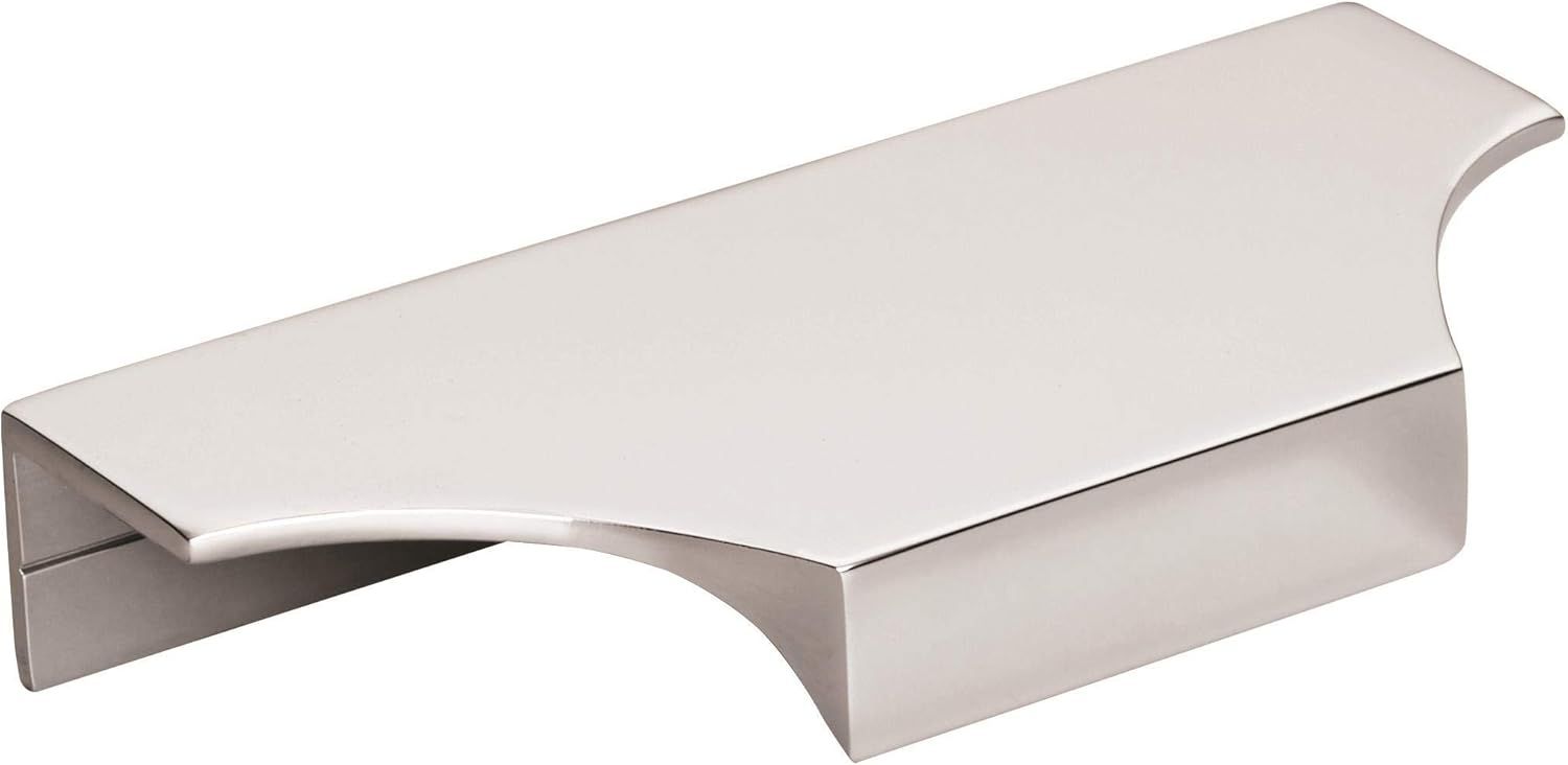 Polished Chrome Modern Cabinet Edge Pull with Mounting Hardware