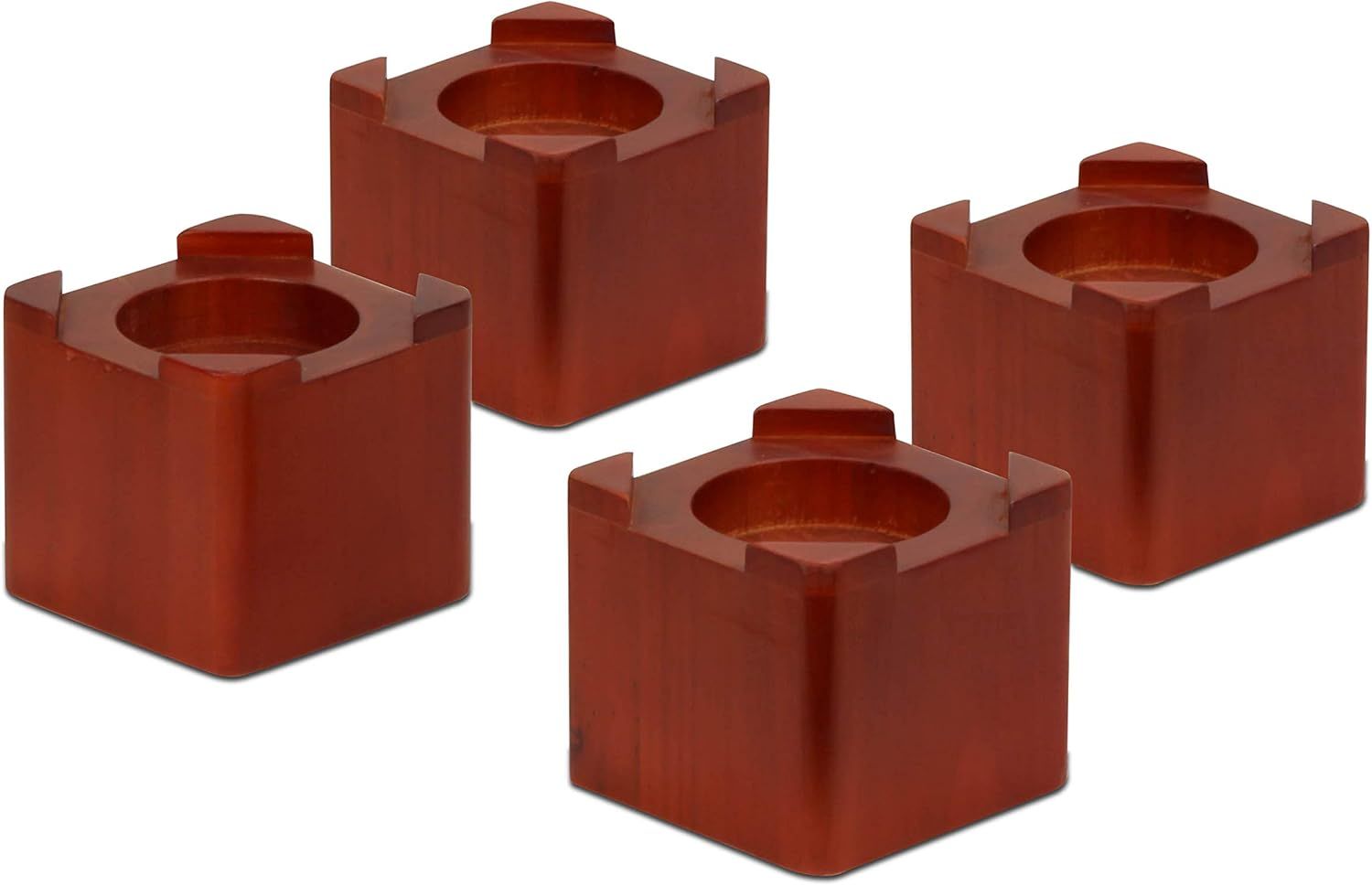 Cherry Wood Bed Risers Set of 4