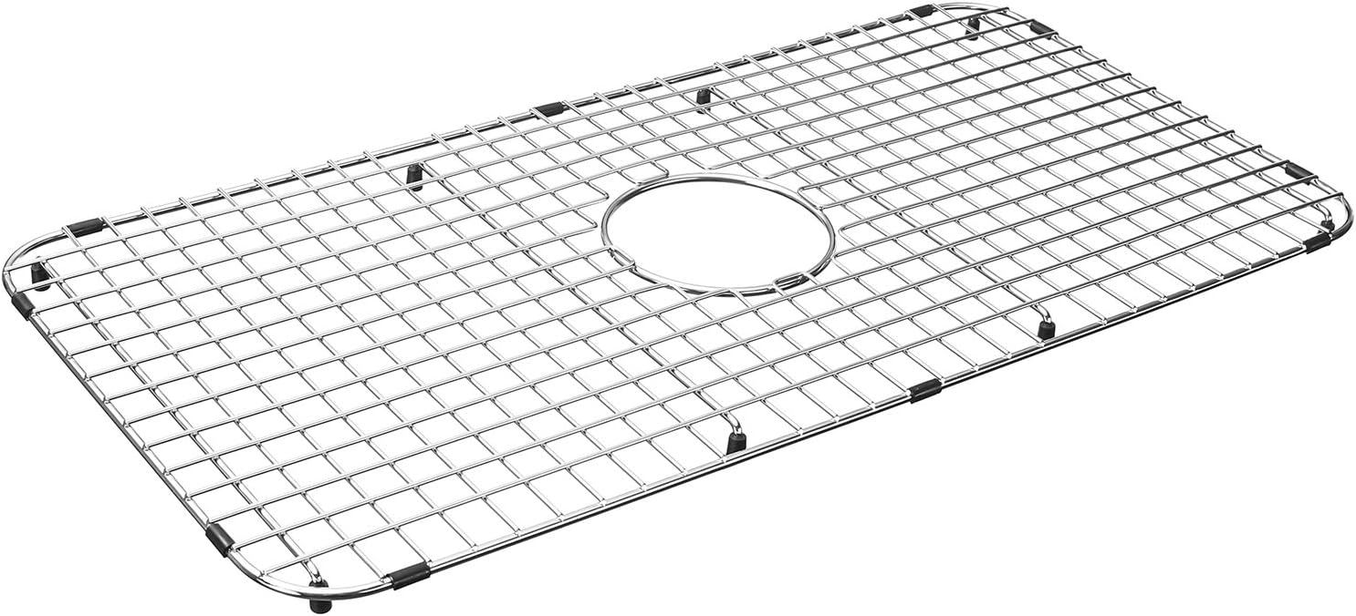 28-Inch Heavy-Duty Stainless Steel Sink Grid with Center Drain