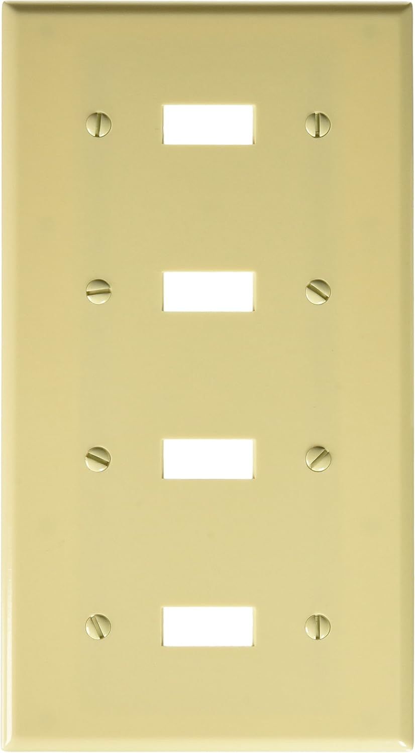 Ivory 4-Gang Standard Size Toggle Wall Plate