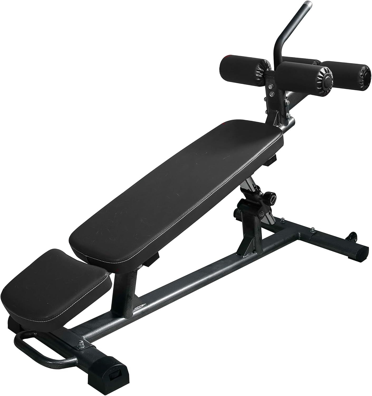 Adjustable Black Steel Decline Sit-Up and Ab Bench