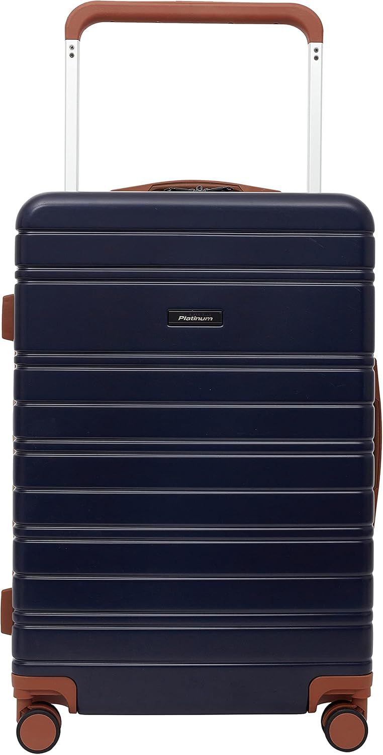 Navy Blue 2-Piece ABS Hard Shell Spinner Luggage Set