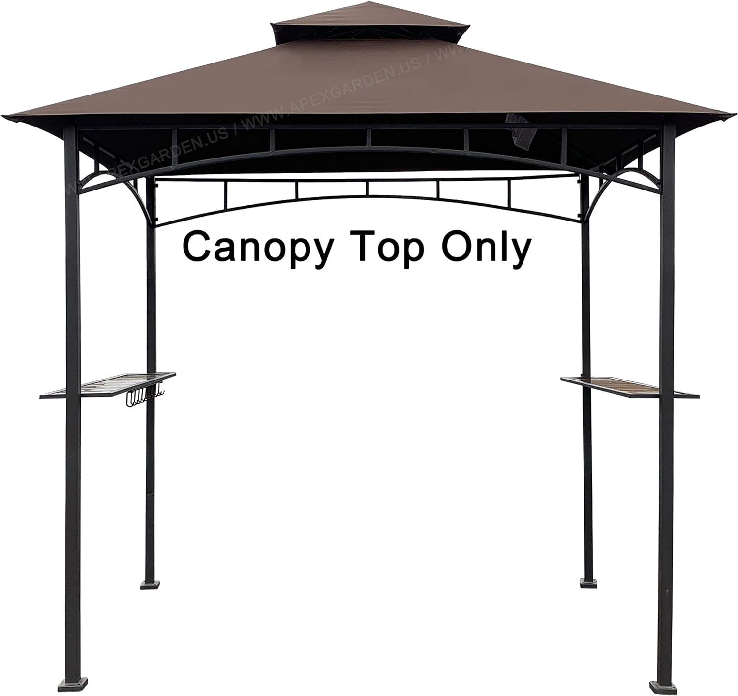 Brown Polyester Replacement Canopy Top for 8' x 5' Grill Gazebo