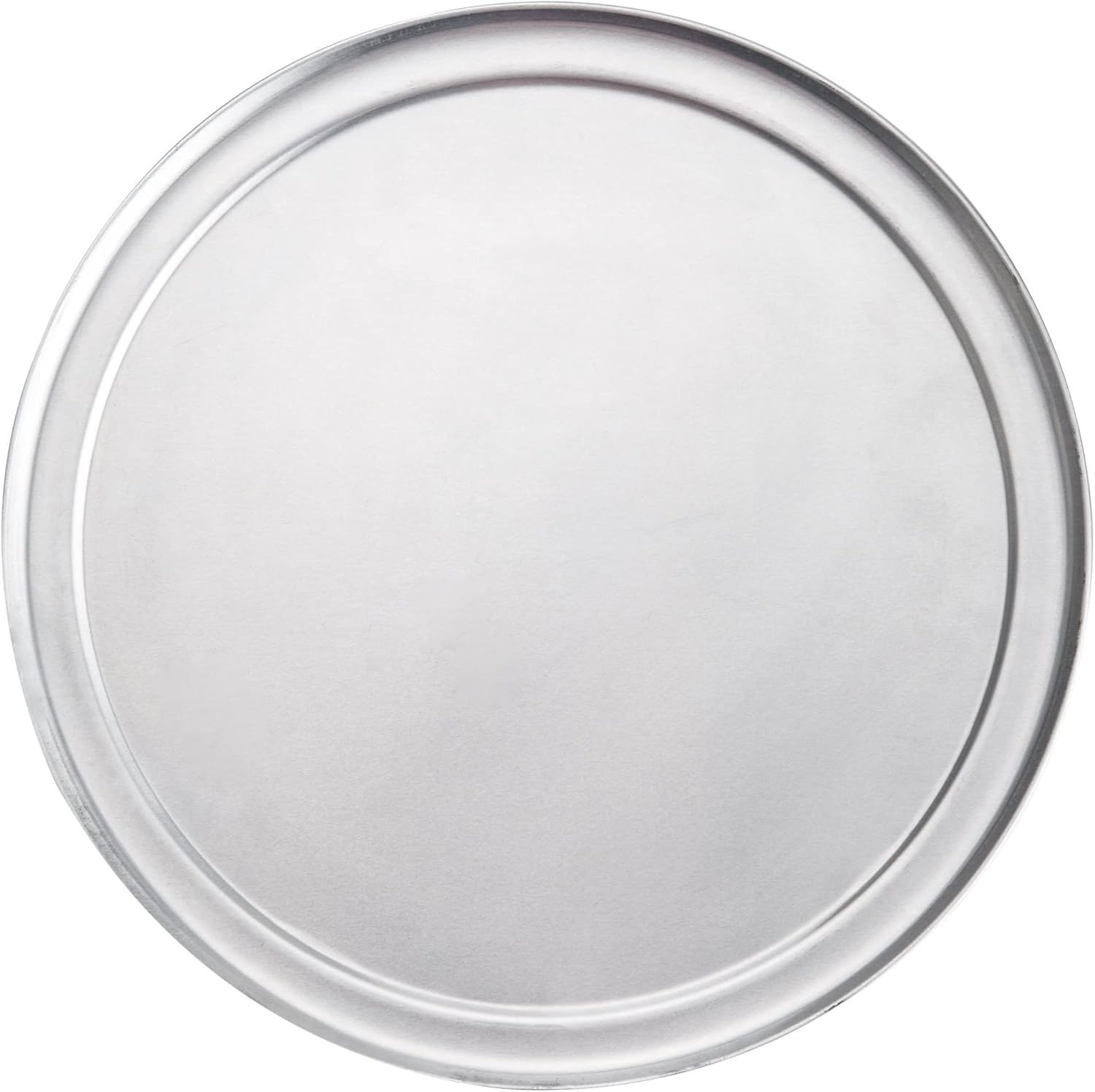 14-Inch Silver Aluminum Wide-Rim Pizza Pan