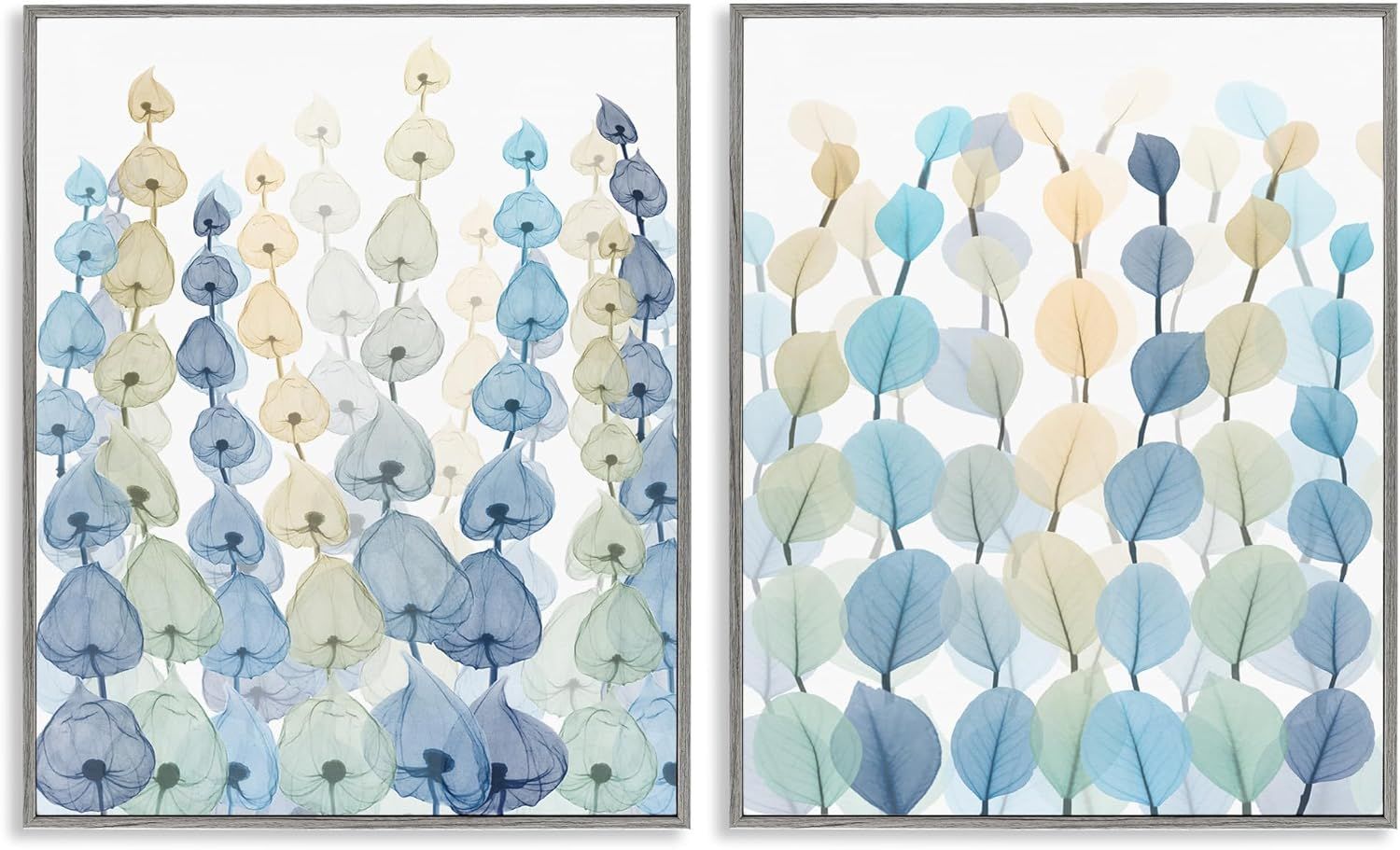 16 in. x 20 in. "Seaweeds And Ocean Plants Blue Green Pattern Designs" by Albert Koetsier Framed Wall Art