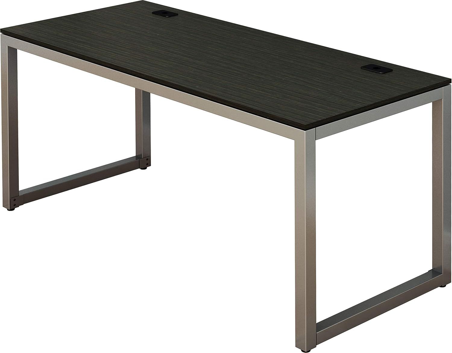 Espresso 55-Inch Wood and Steel Computer Desk