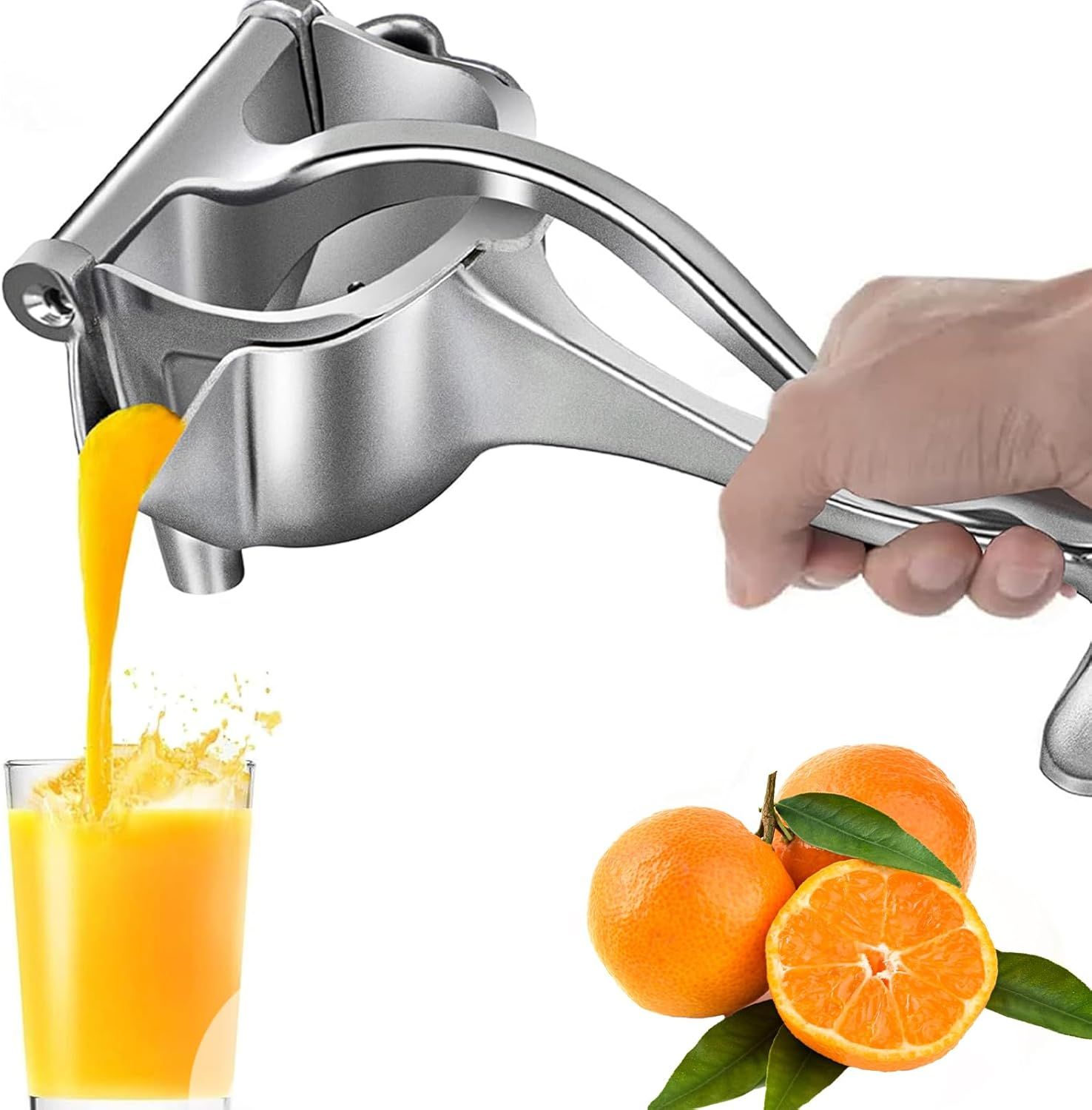 Heavy Duty Silver Stainless Steel Manual Citrus Juicer