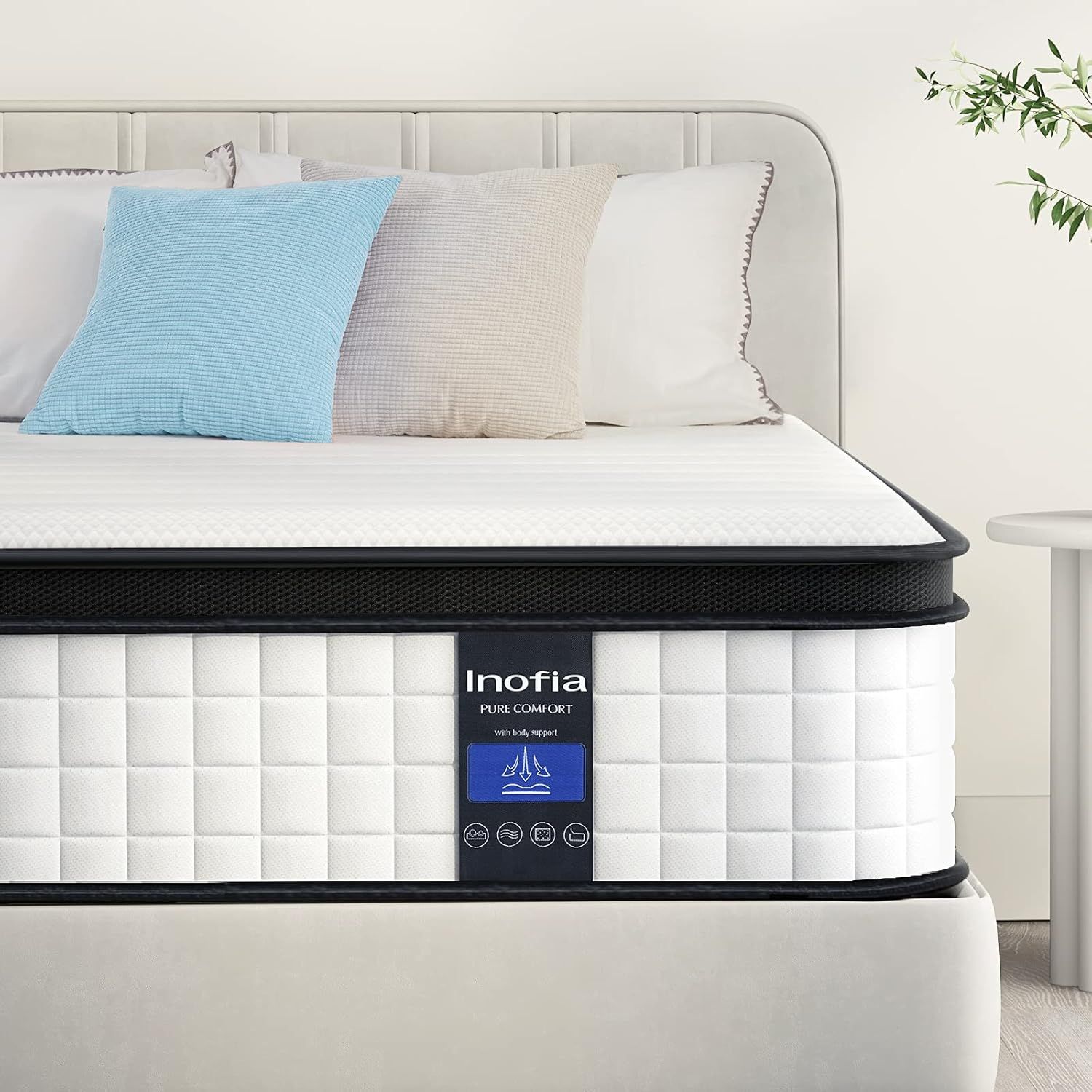 Inofia Twin XL 10 Inch Hybrid Innerspring Mattress