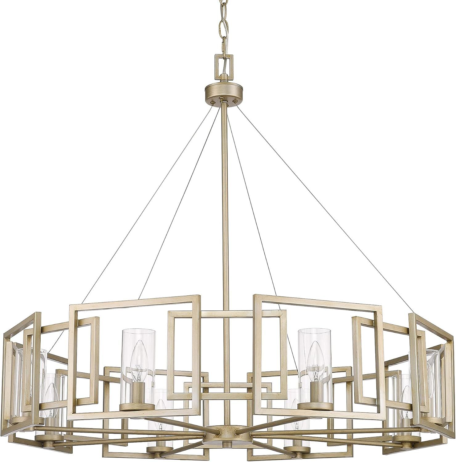 Marco 35.5" Gold and Bronze 8-Light Chandelier