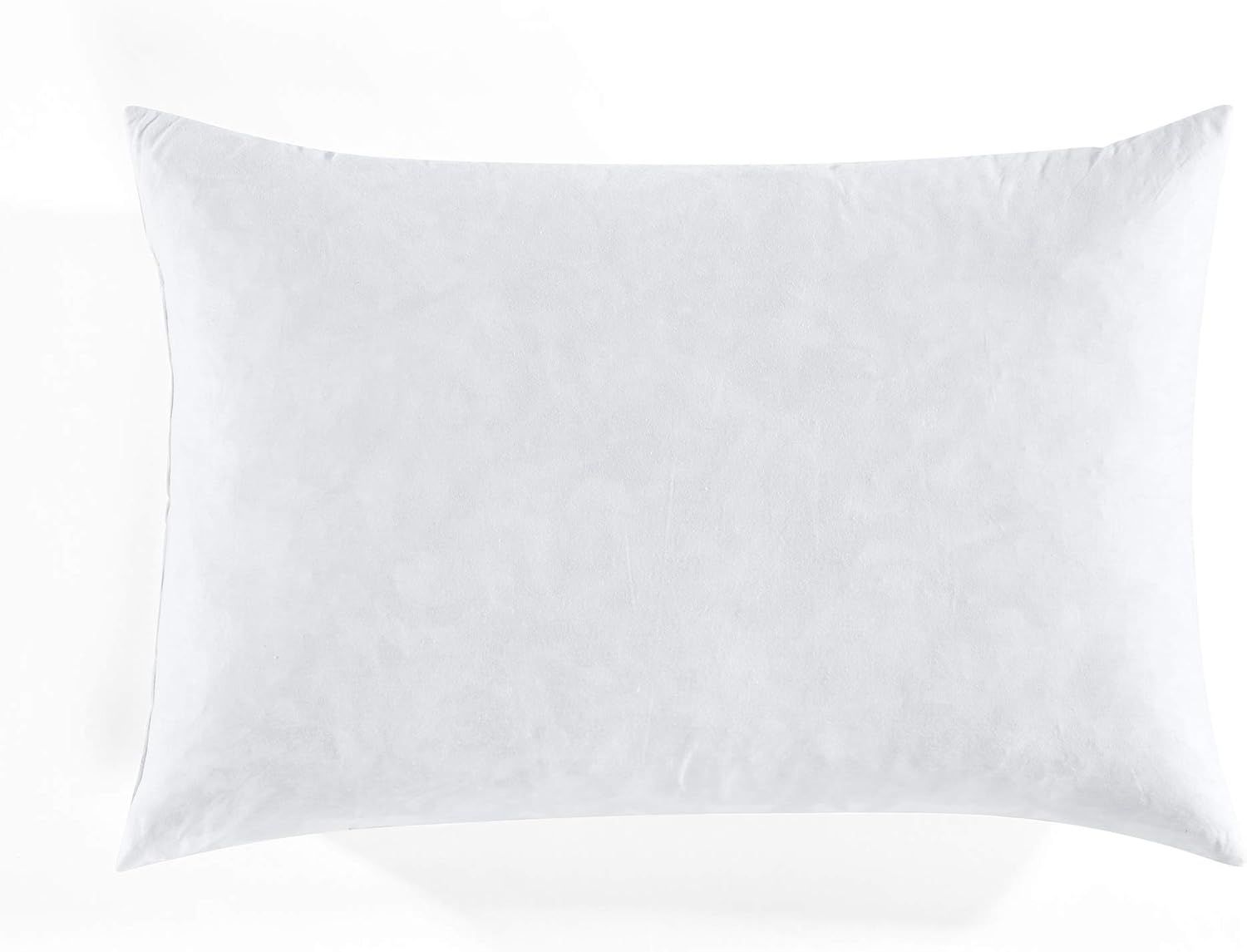 White Feather Down Cotton Cover Decorative Pillow Insert, 14" x 21"