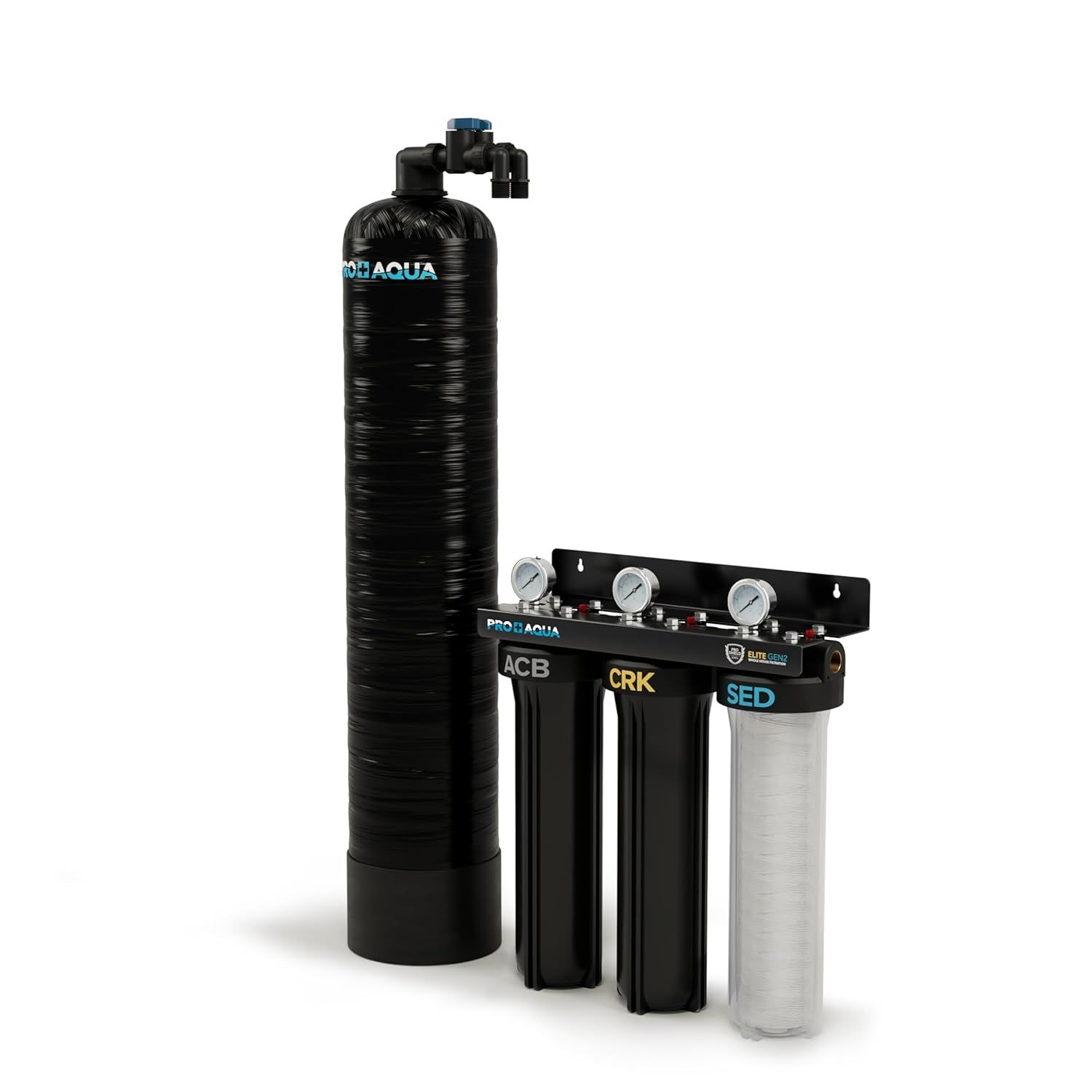 Black Reinforced Fiberglass Whole House Water Filter System