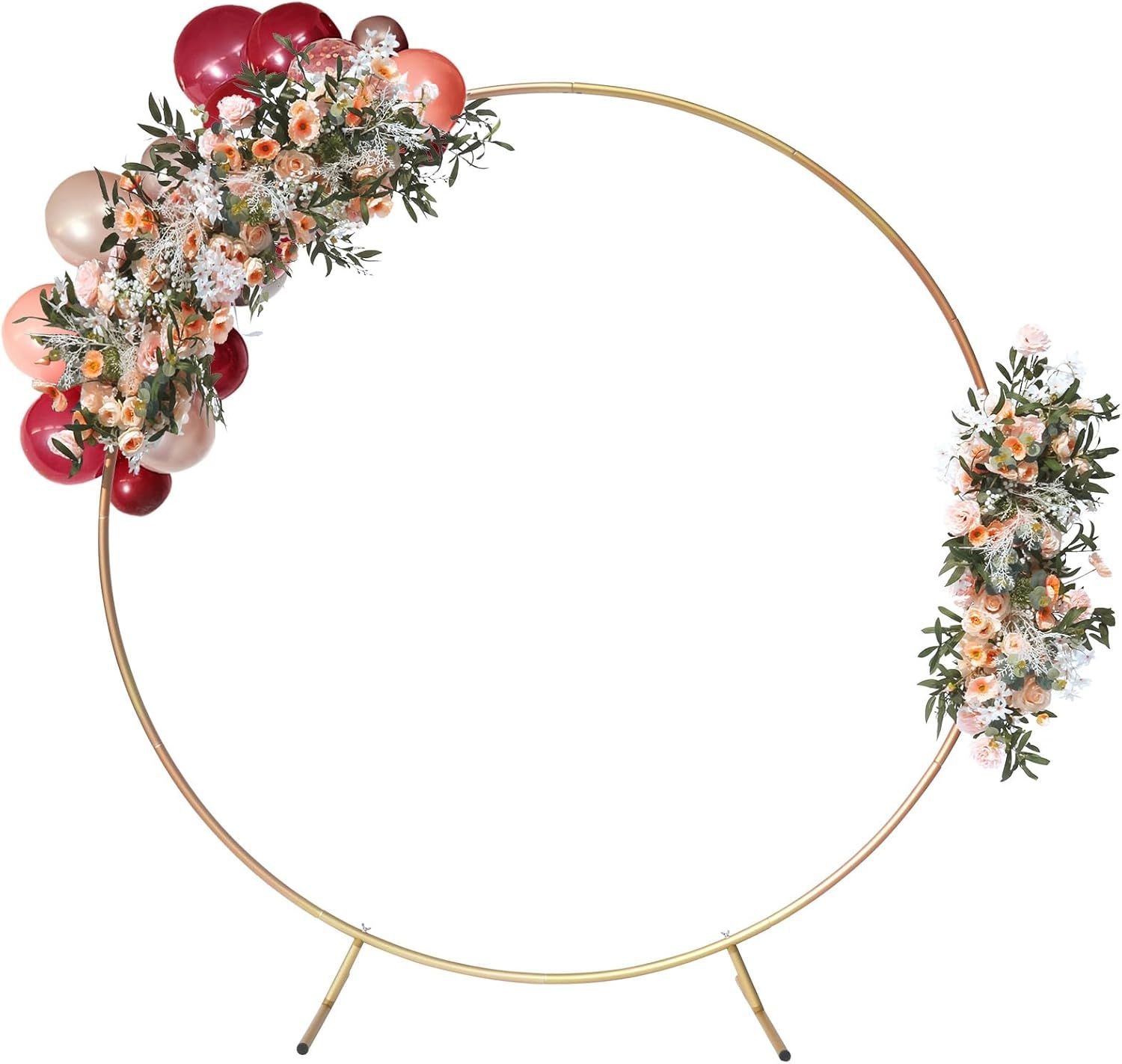 Golden Aluminum 7.2ft Round Balloon Arch Stand