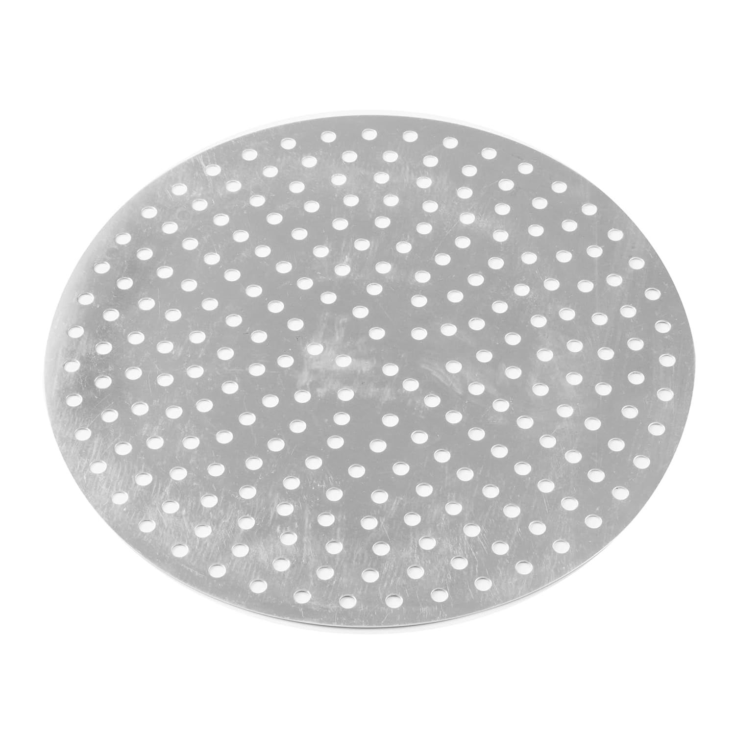 14-Inch Silver Aluminum Perforated Pizza Disk