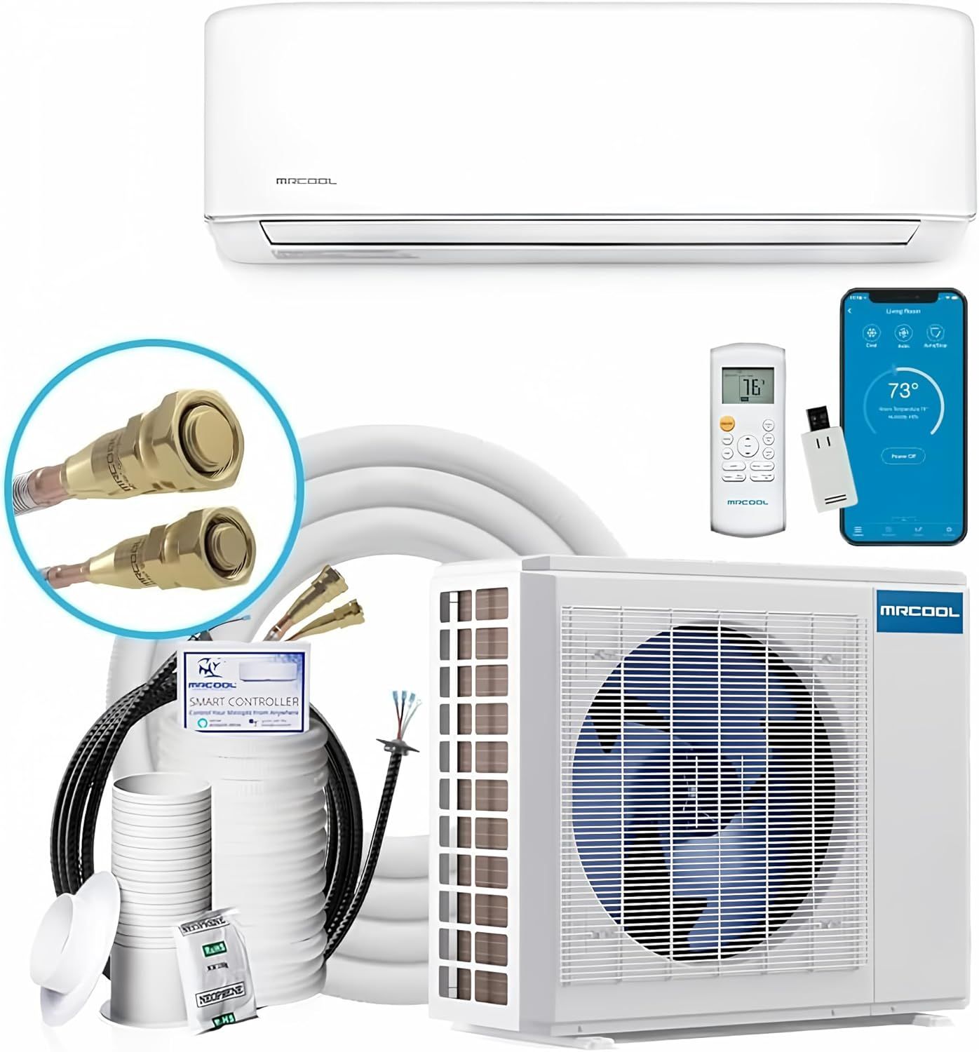 Energy Star 18K BTU White Ductless Mini-Split Heat Pump System