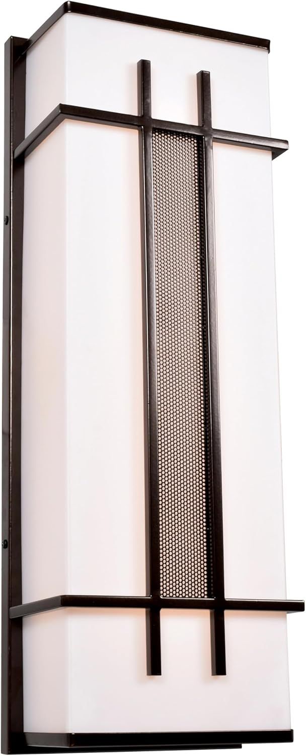 Tuxedo Collection Bronze and White Acrylic LED Wall Sconce