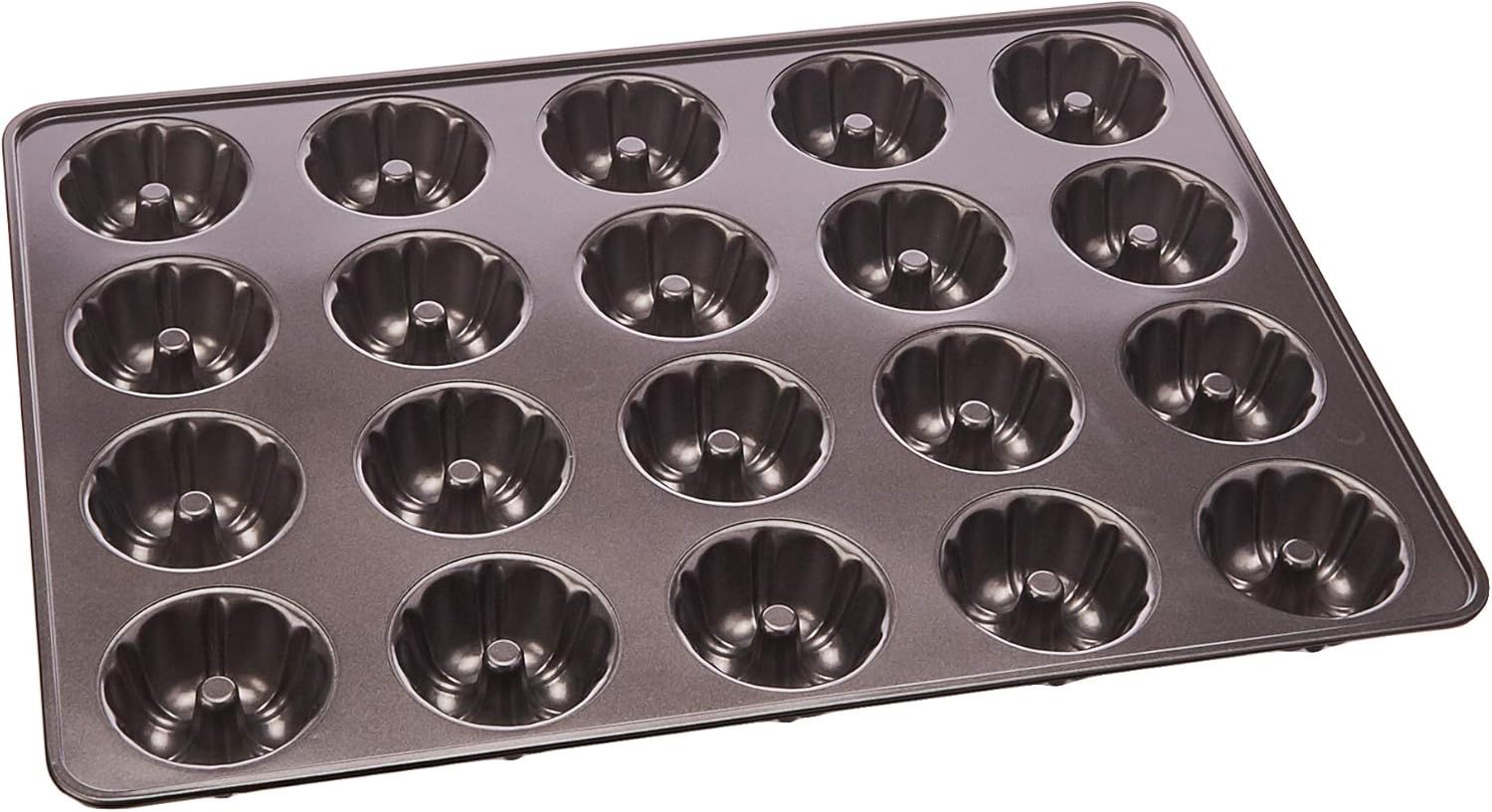 Non-Stick Steel Mega Mini Fluted Tube Pan, 20-Cavity