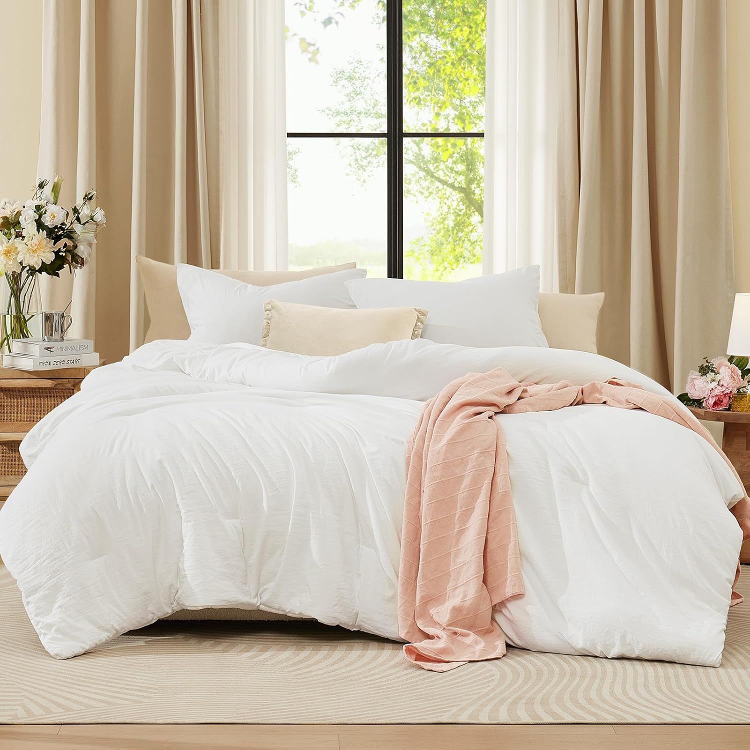 White Queen Down Alternative Microfiber Comforter Set