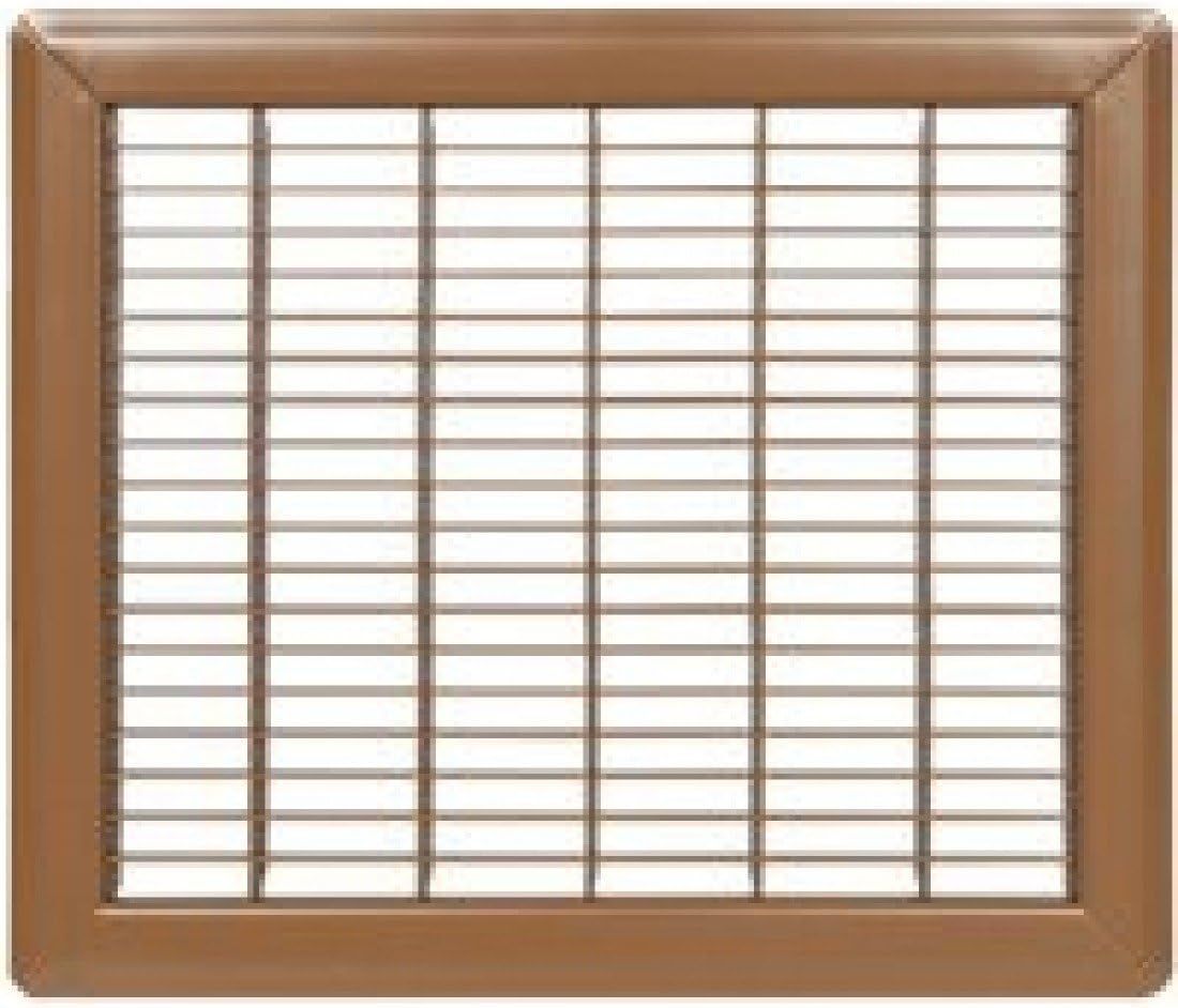 Imperial Heavy Gauge Brown Steel Floor Air Grille, 6 x 14 Inch