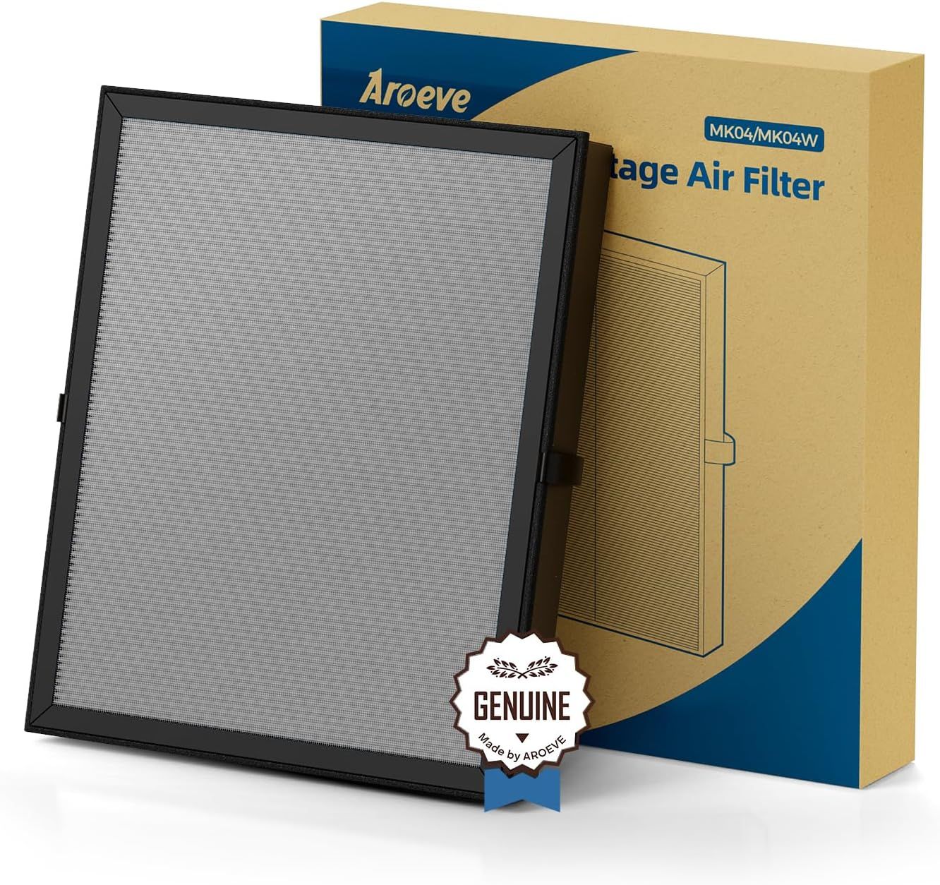 AROEVE MK04 Smoke Removal 4-in-1 Air Purifier Filter with Activated Carbon