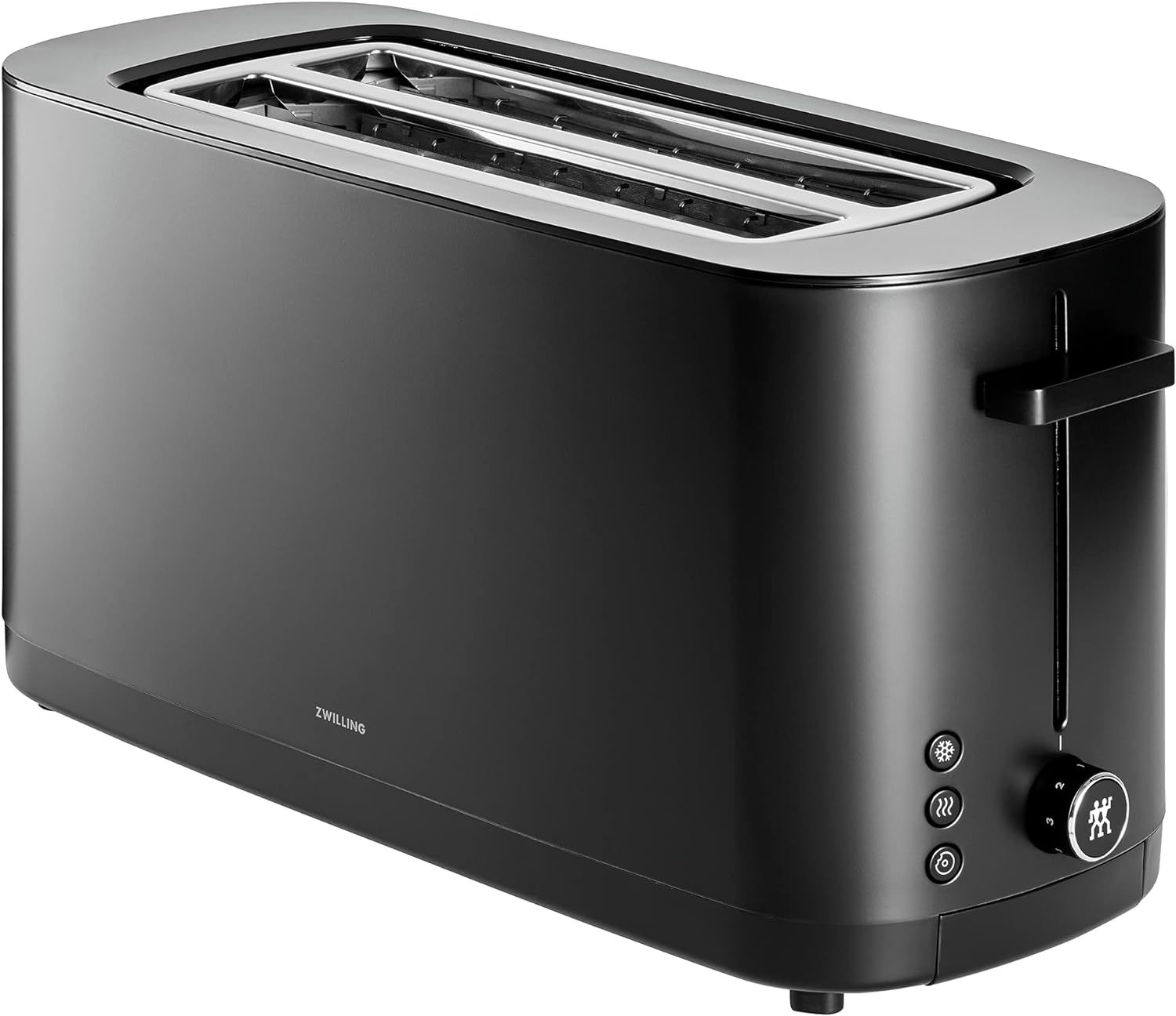 Black Digital 4-Slice Long Slot Toaster with Wide Slots