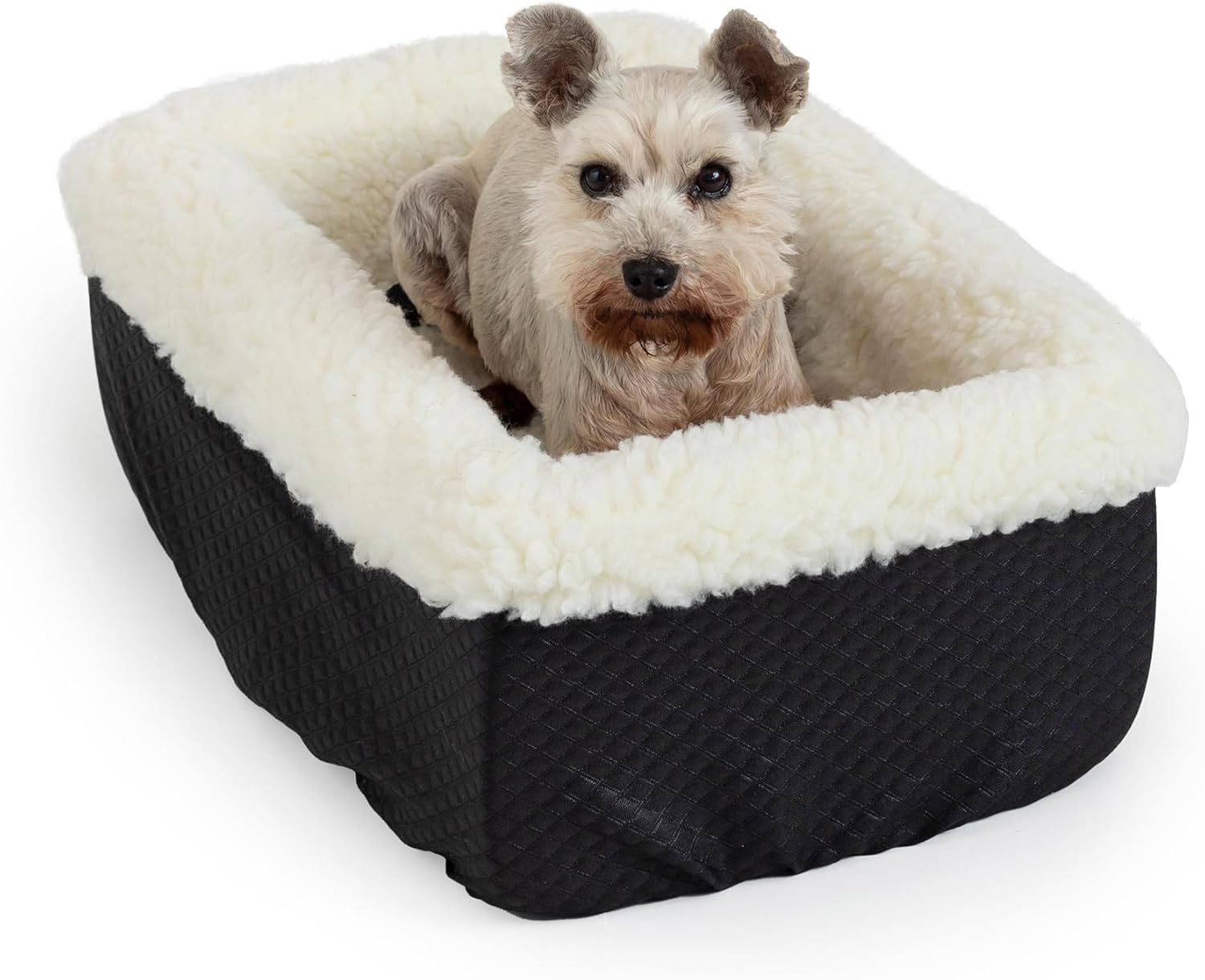 Large Black Soft-Sided Dog Carrier with Sherpa Lining