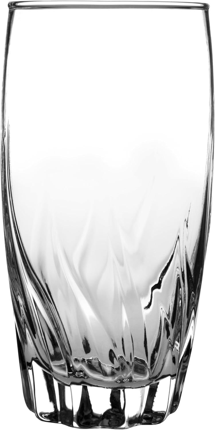 Clear 16 Ounce Dishwasher Safe Drinking Glasses Set