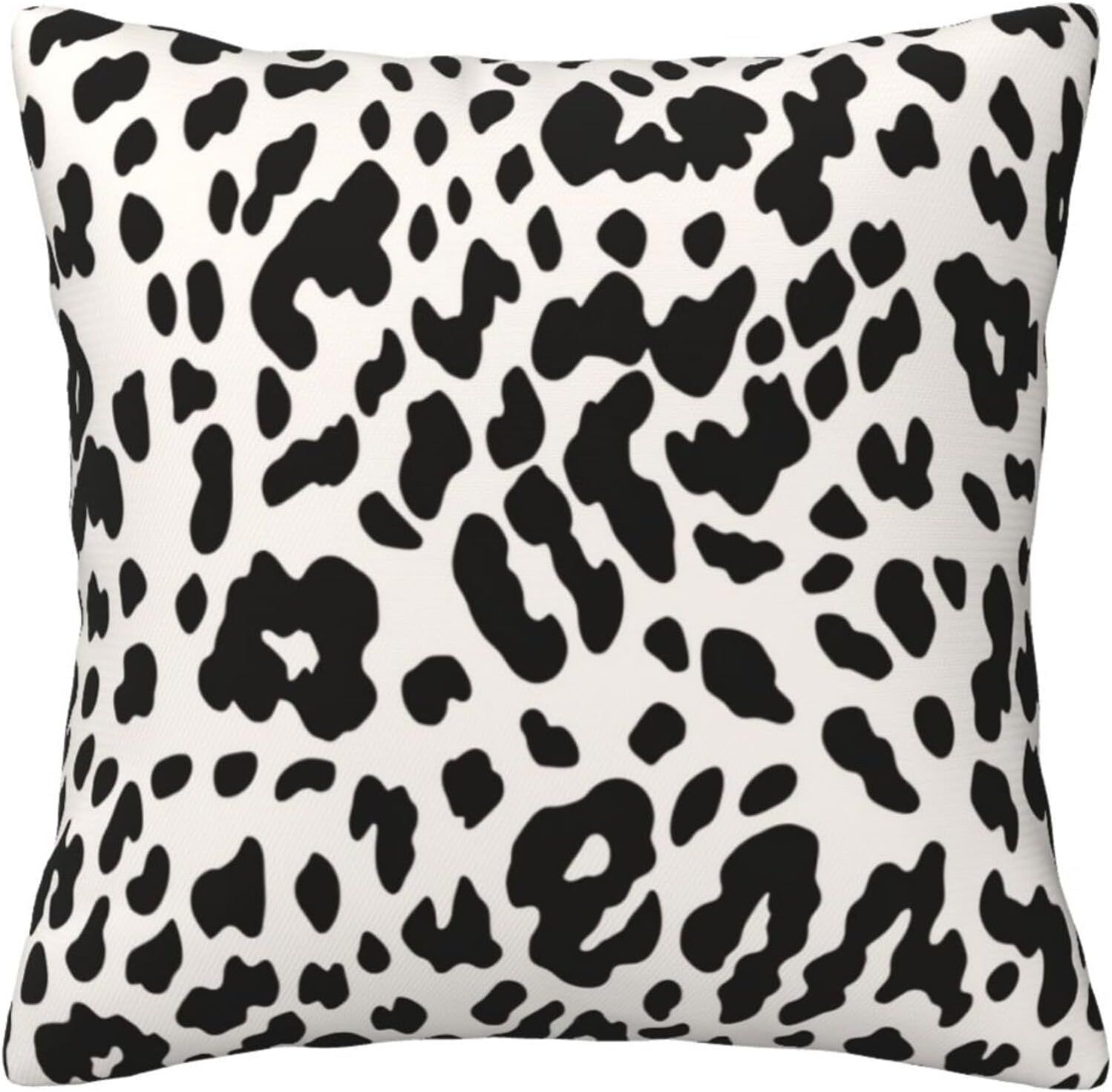 Black and White Leopard Print Polyester Euro Pillowcase