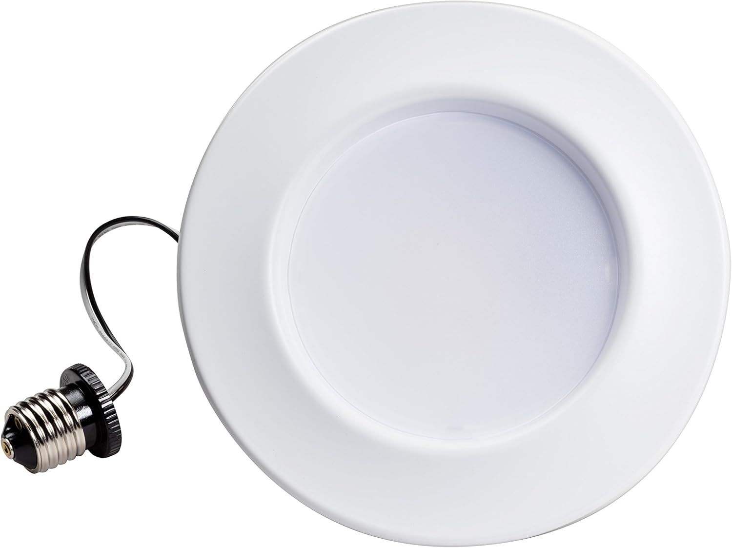 Adjustable White LED Recessed Downlight Fixture, 5-6"