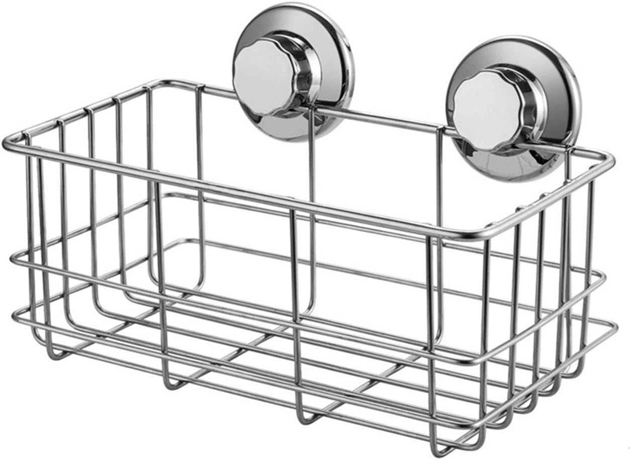 Stainless Steel Suction Mount Shower Caddy Basket