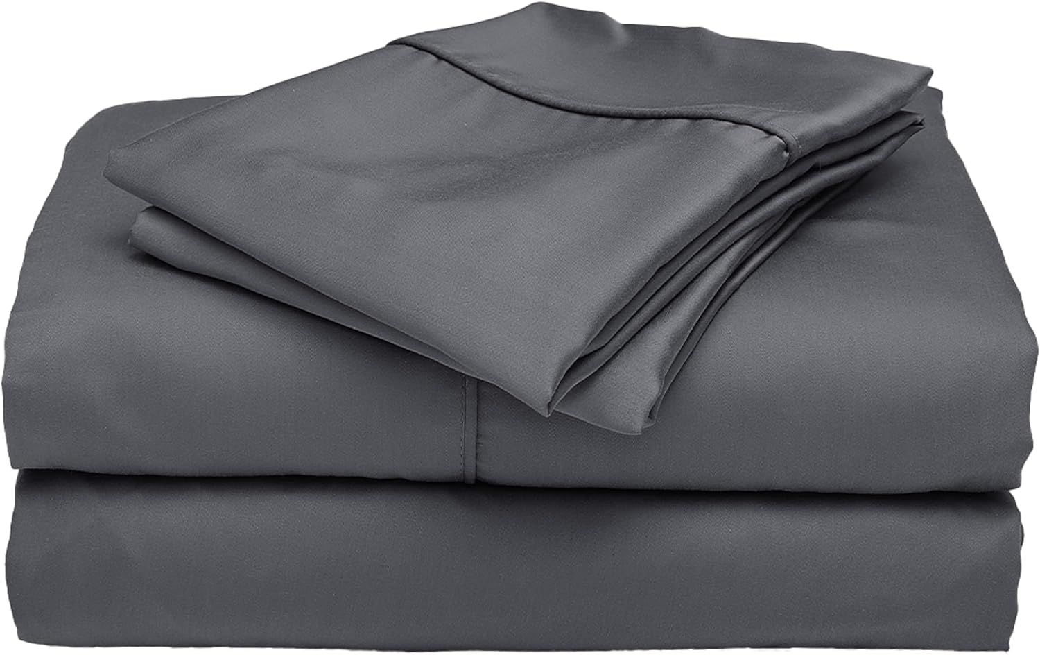 Slate Queen Organic Bamboo Sateen Sheet Set