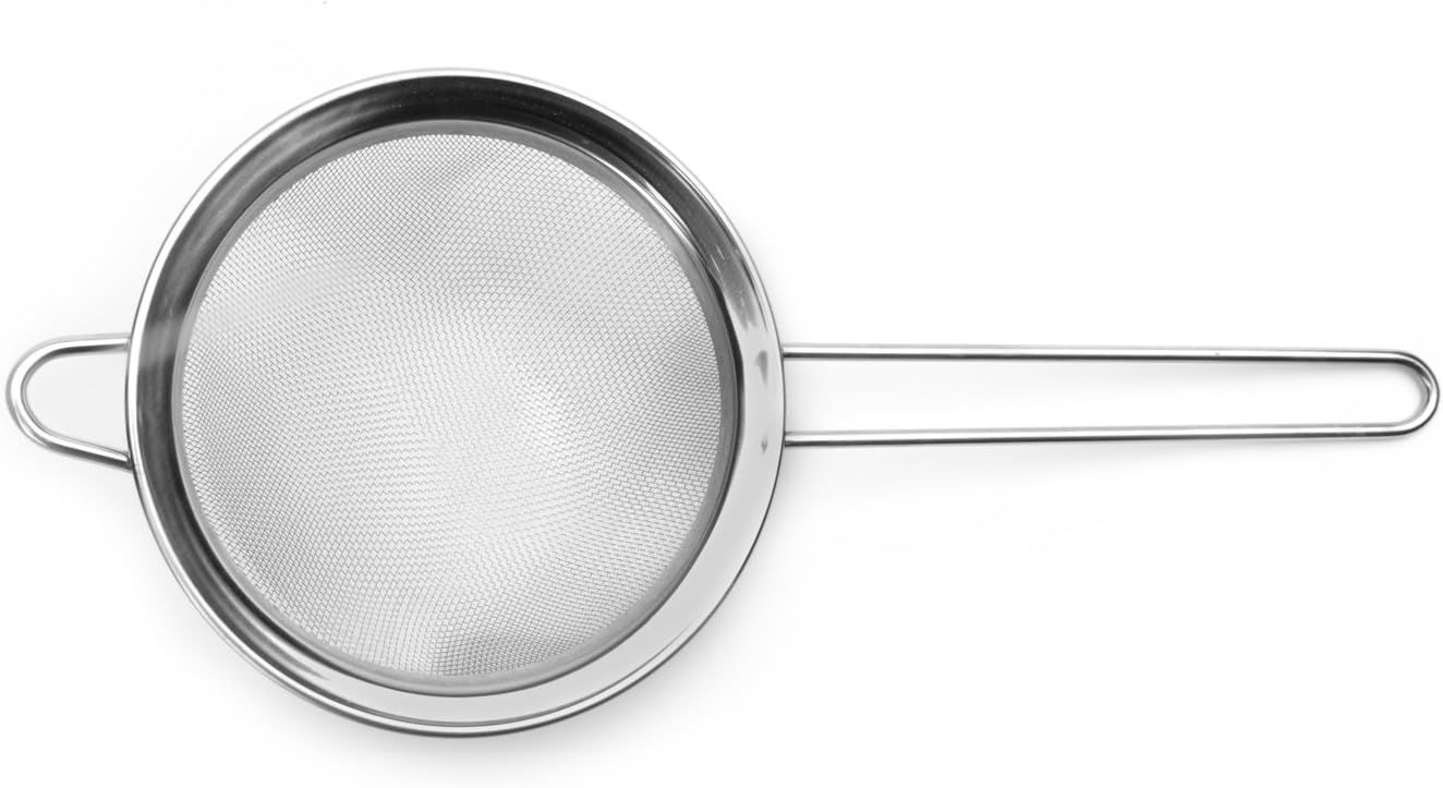 6-Inch Stainless Steel Fine Mesh Strainer with Long Handle