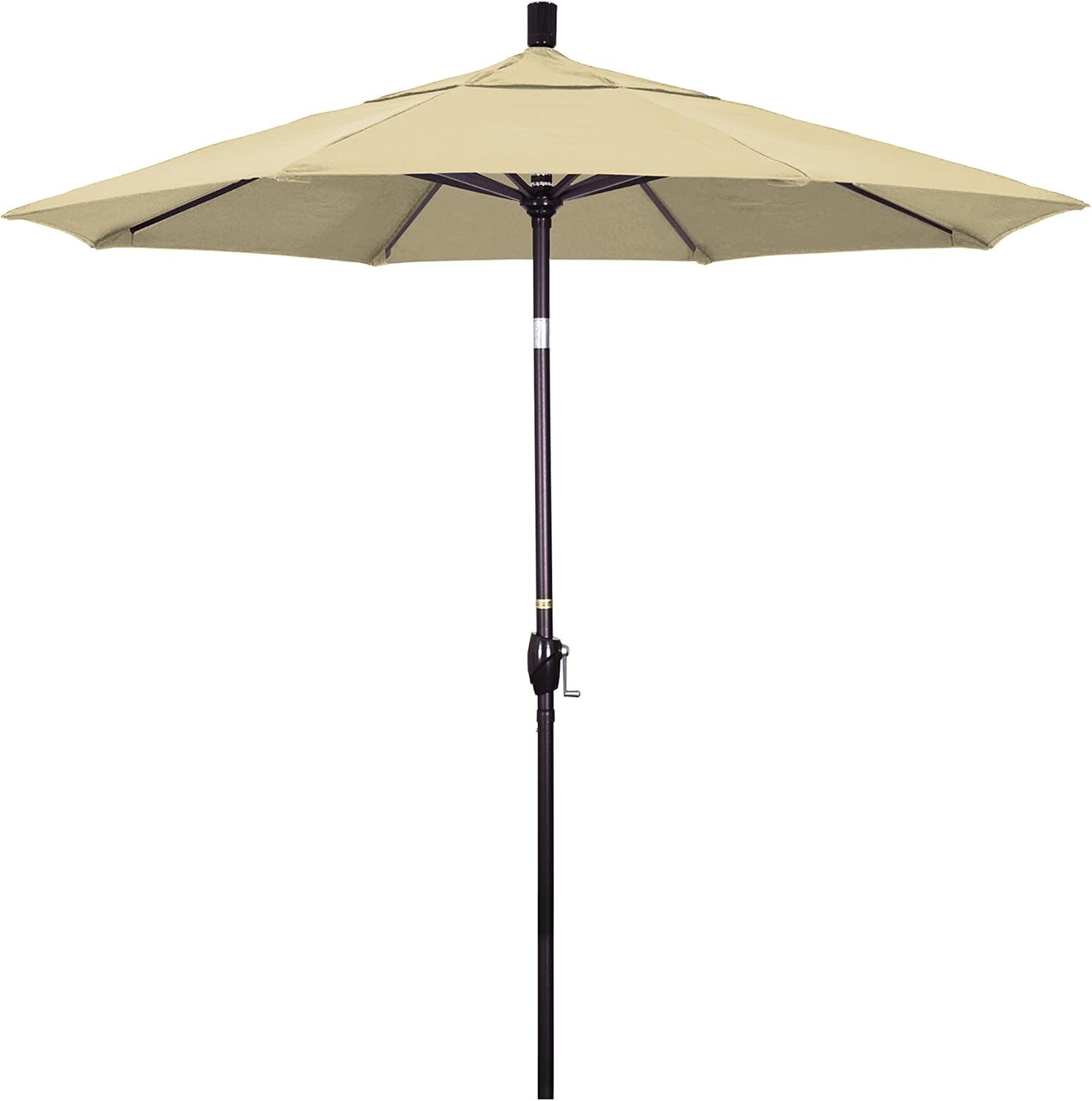 7.5 ft. Bronze Aluminum Market Umbrella with Terrace Sequoia Canopy