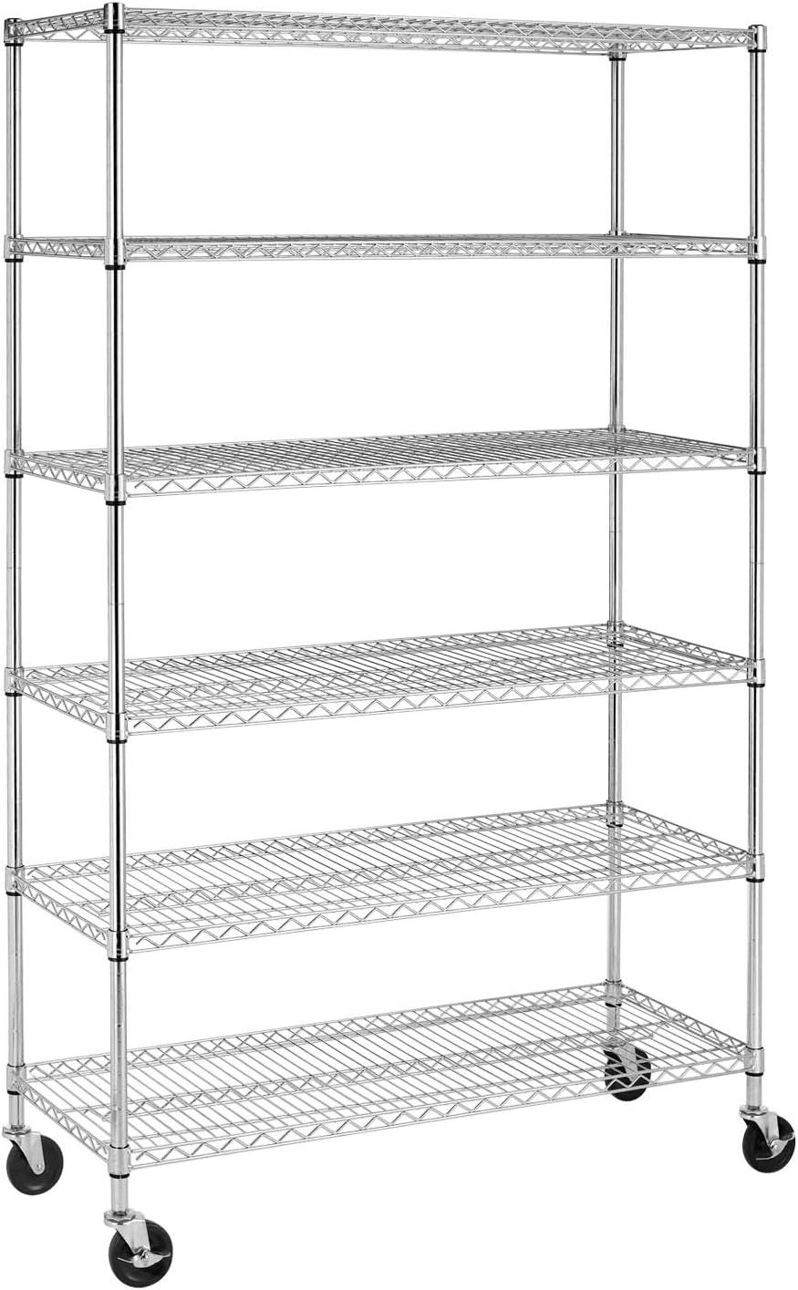 Chrome Heavy Duty Adjustable Metal Wire Shelving Unit