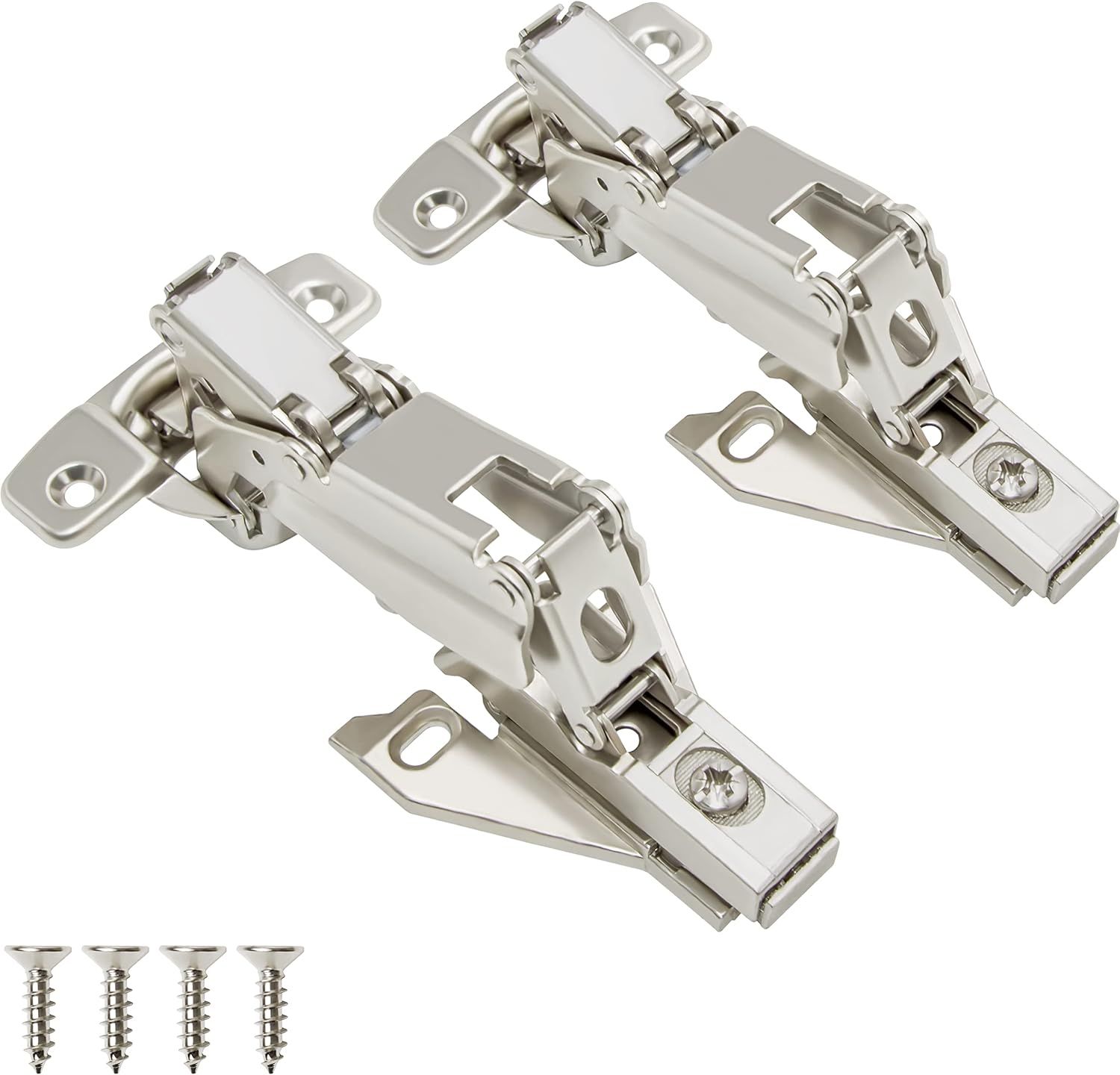 Brushed Nickel 165 Degree Full Overlay Cabinet Hinges