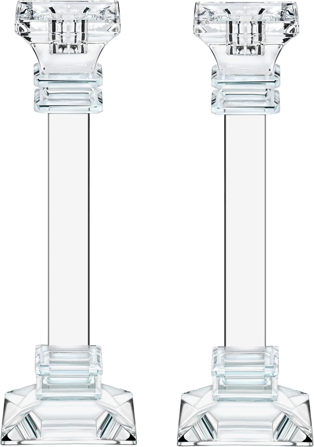 Elegant 11.8" Crystal Candlestick Holders Set of 2