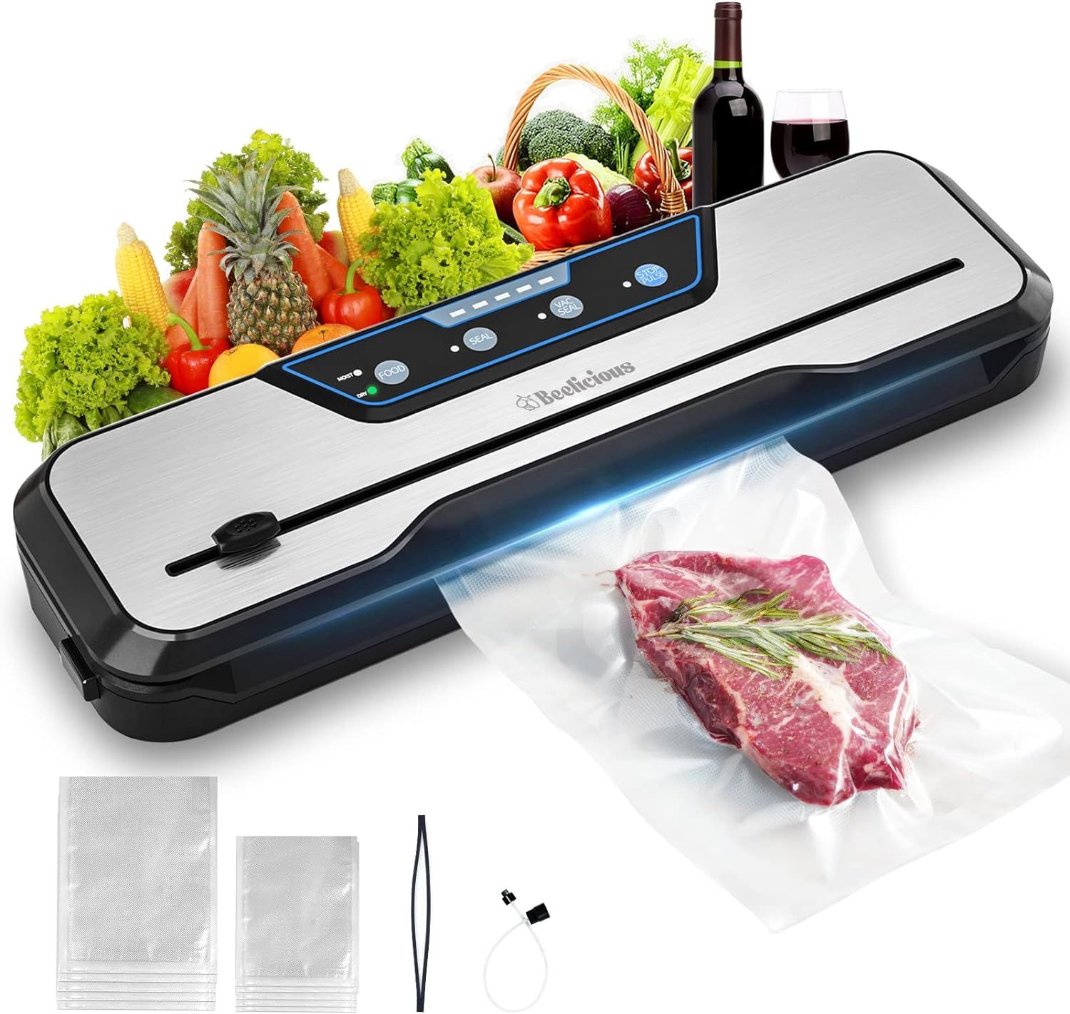 Compact Stainless Steel Automatic Vacuum Sealer Machine