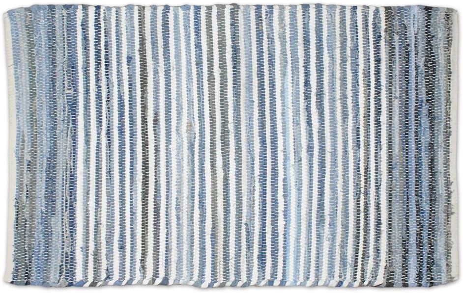 Handmade Multi Denim Tufted Cotton Rug 4' x 6'