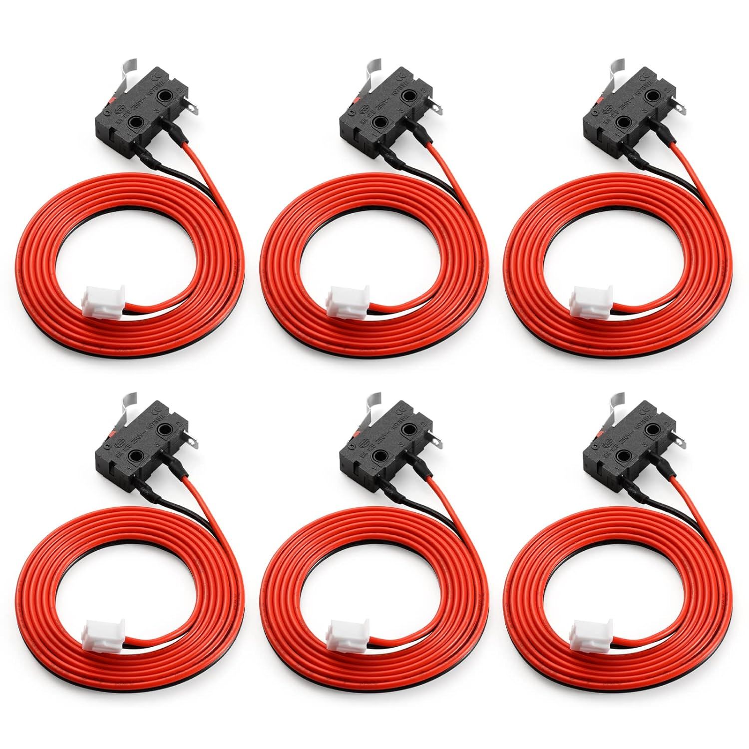 Genmitsu 6-Pack Micro Limit Switches with 1m Red Cables