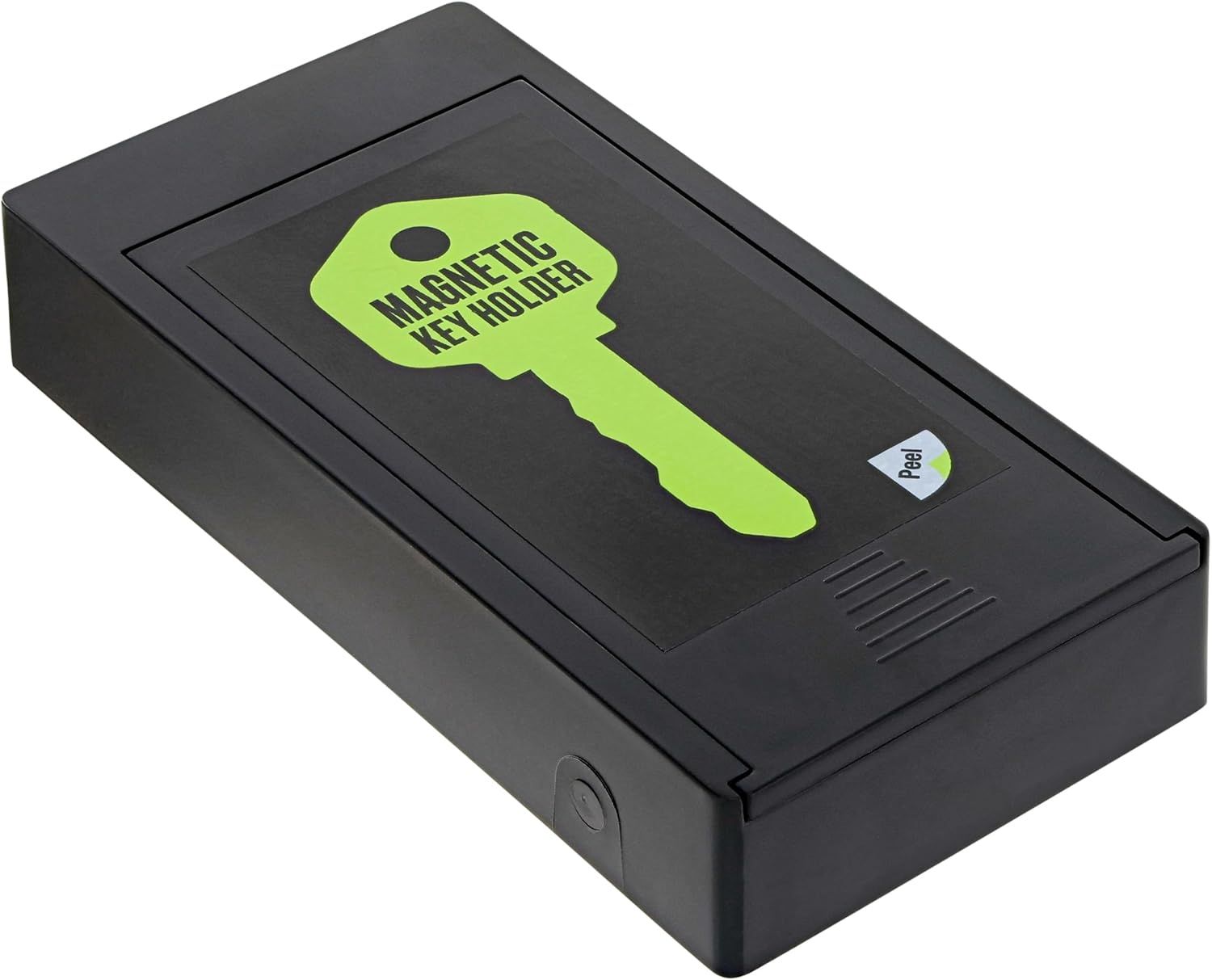 Large Black Plastic Magnetic Key Holder Case