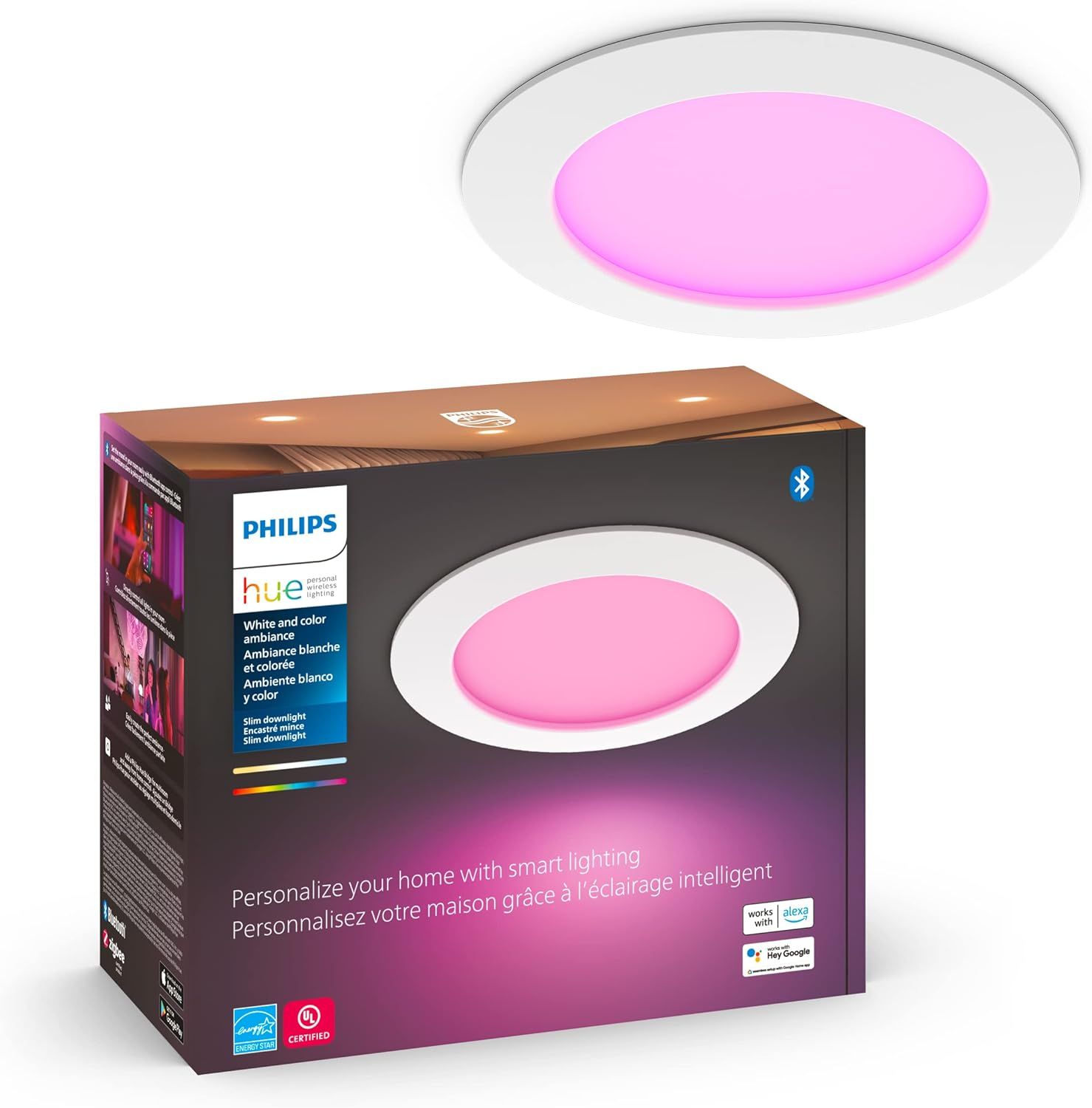 Philips Hue White and Color Ambiance 6-Inch LED Smart Downlight